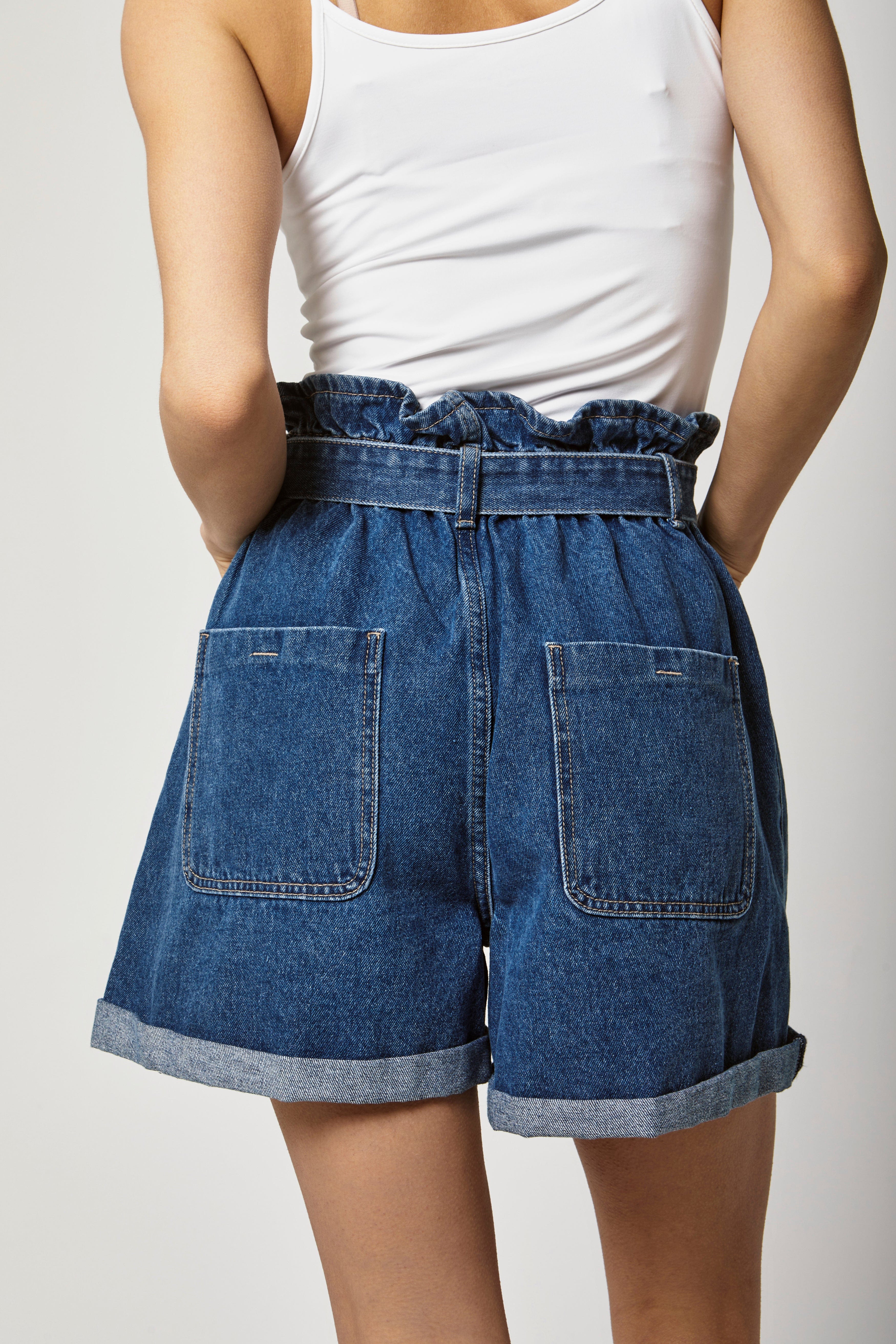 داليدرس شورت جينز قصير واسع نسائي أزرق فاتح