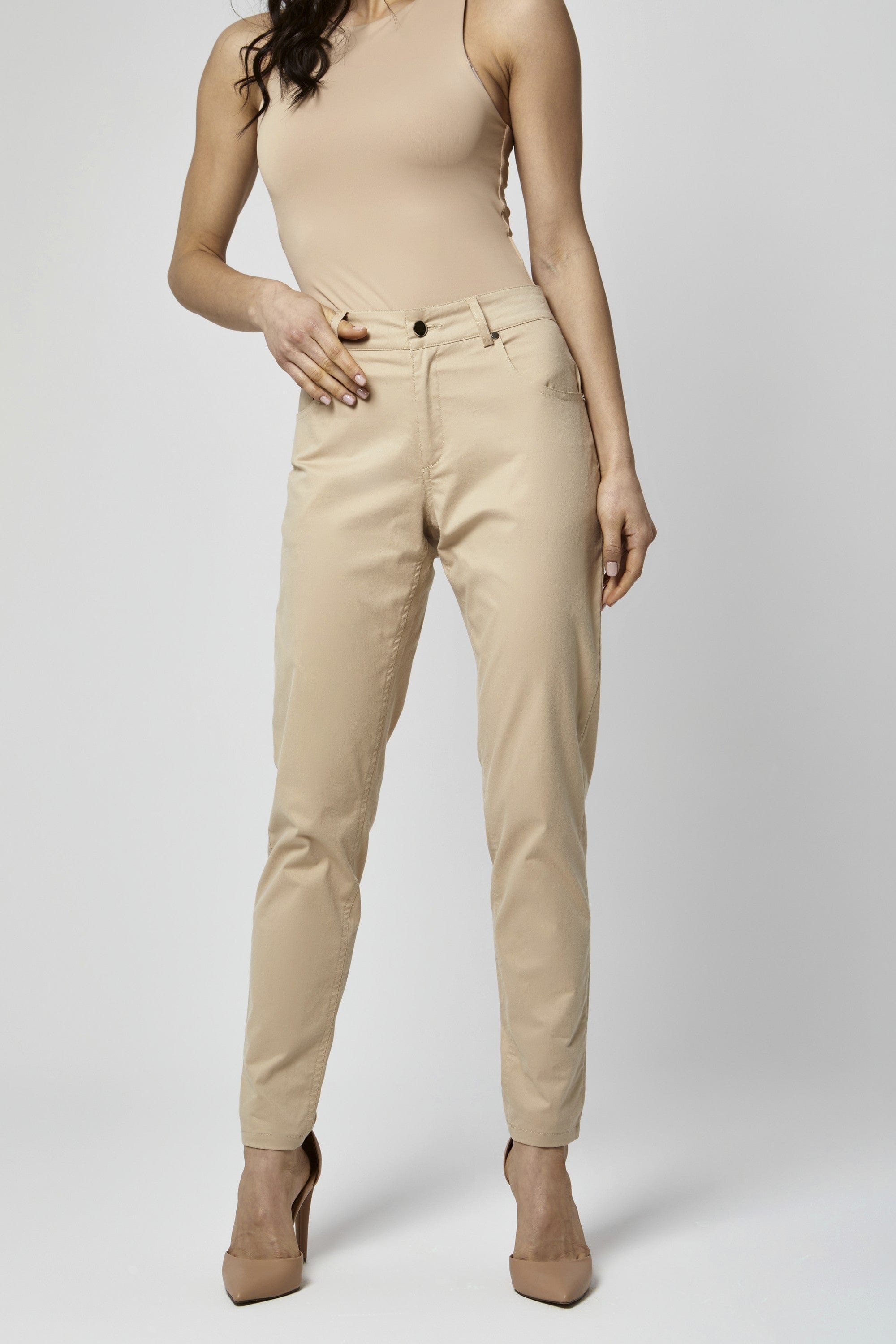 داليدرس بنطلون سكيني سادة نسائي بيج