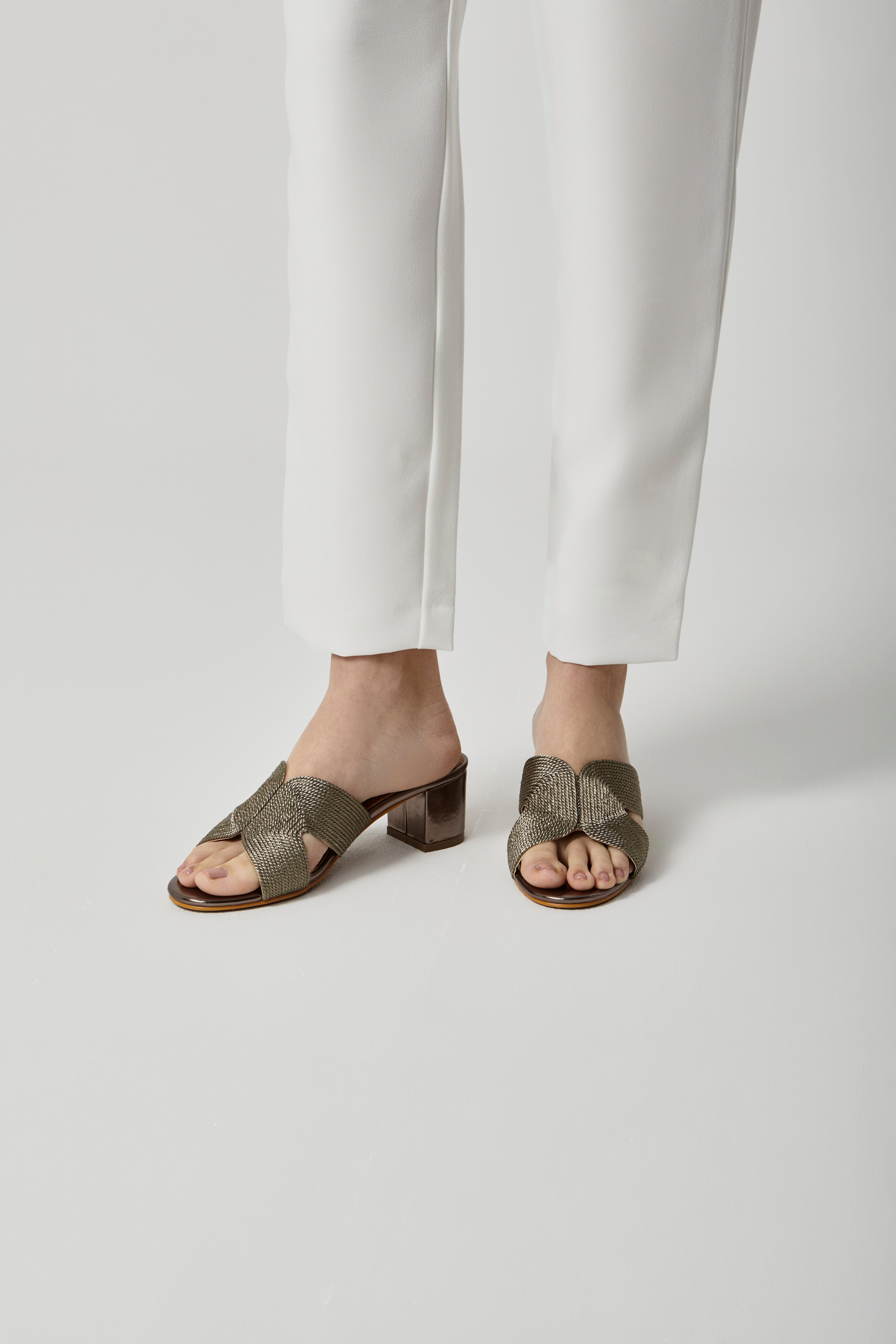 داليدرس بنطلون سادة خصر مرتفع رسمي نسائي أوف وايت