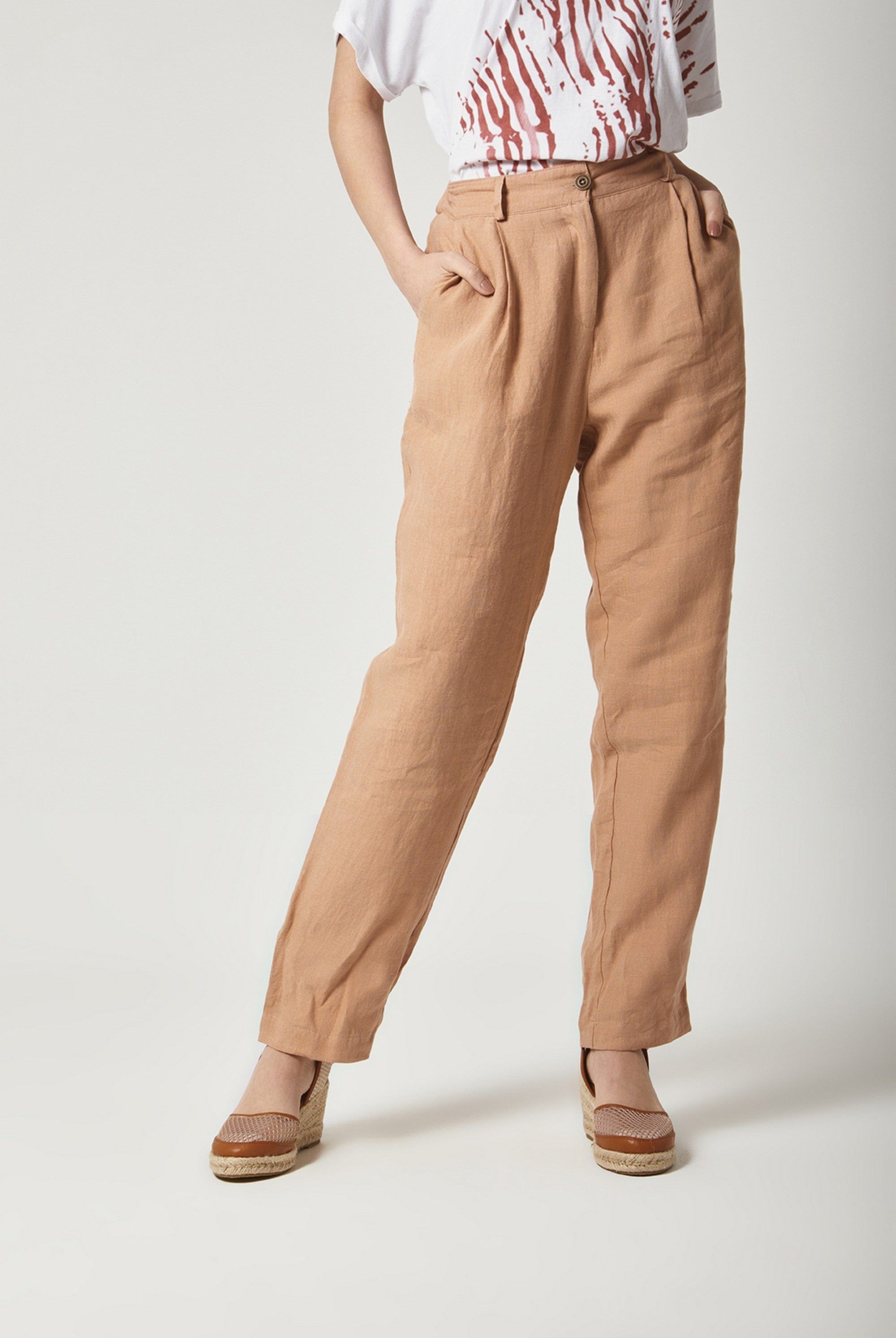 داليدرس بنطلون سادة بأساور من أسفل سادة نسائي لوز