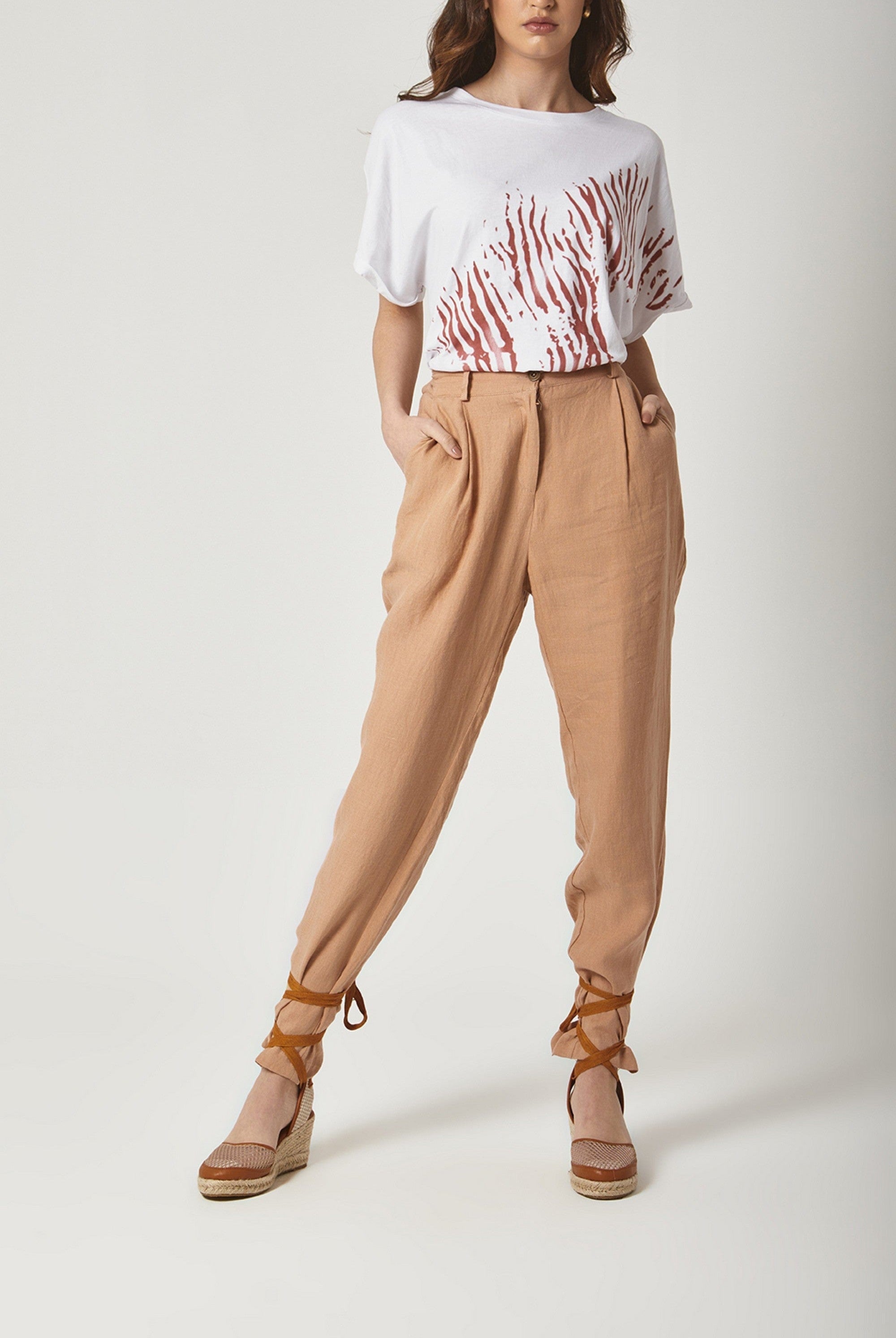 داليدرس بنطلون سادة بأساور من أسفل سادة نسائي لوز