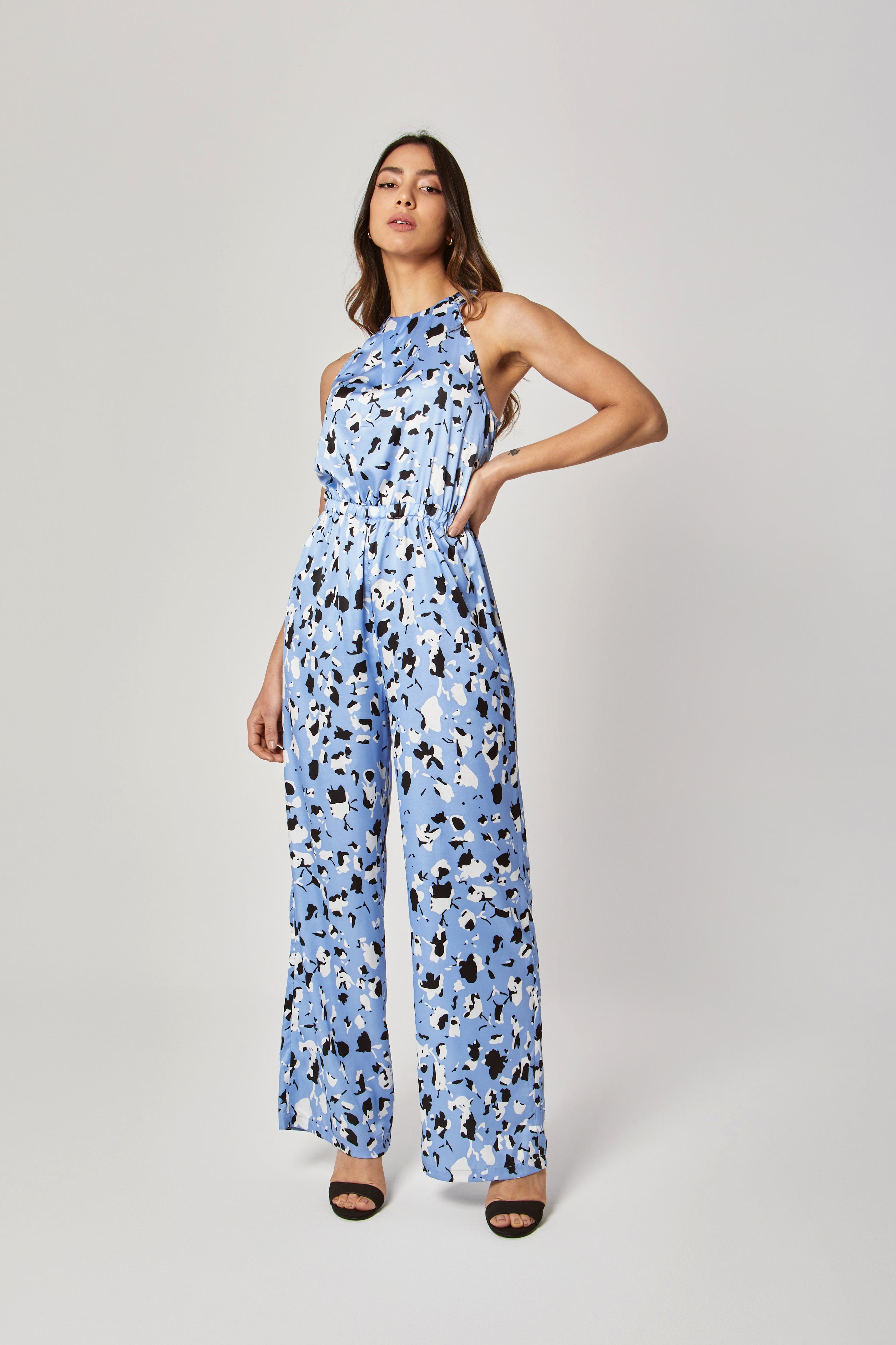 داليدرس جمبسوت منقوش مخصر بدون أكمام نسائي متعدد الألوان