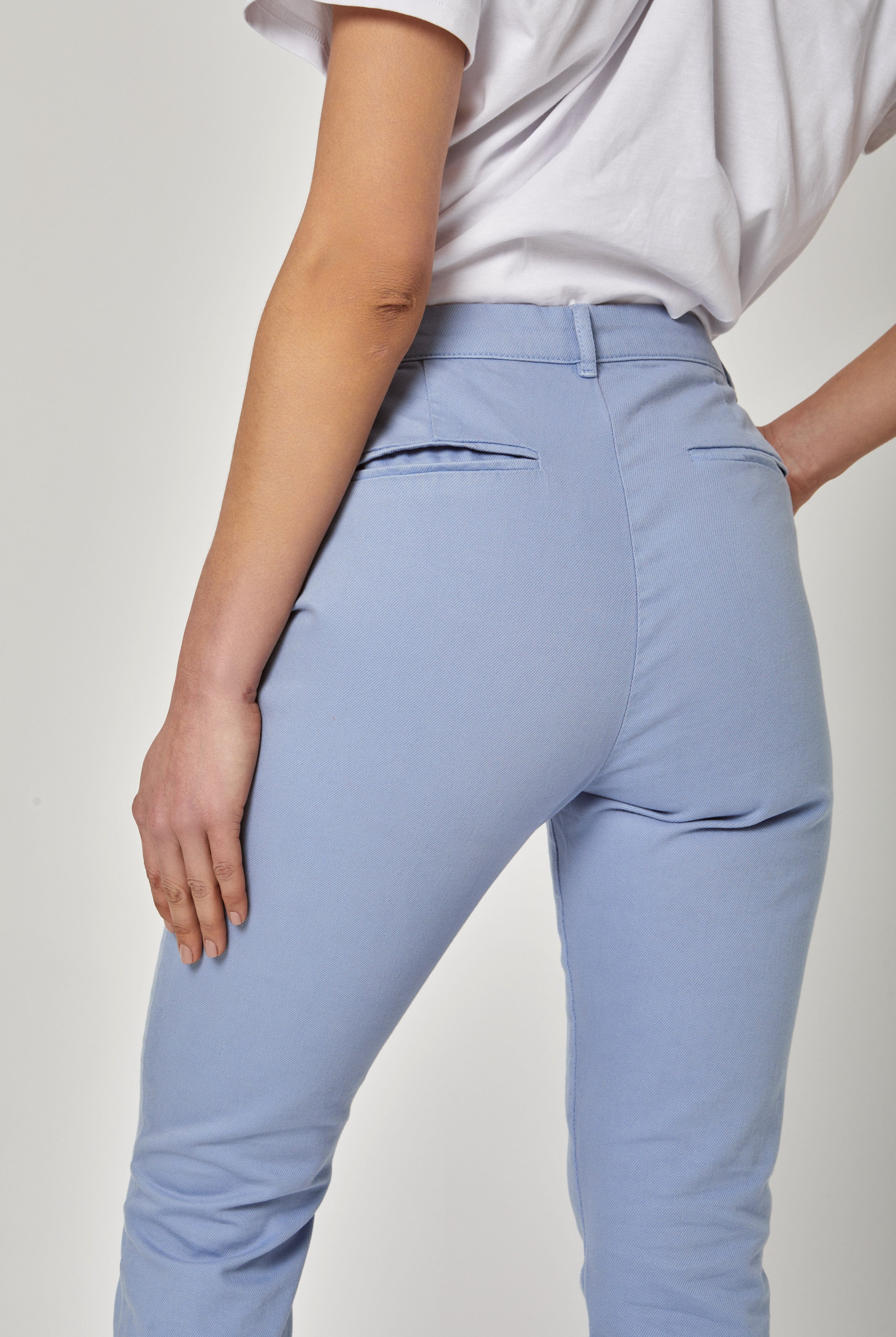 داليدرس بنطلون سادة طويل خصر مرتفع نسائي أزرق