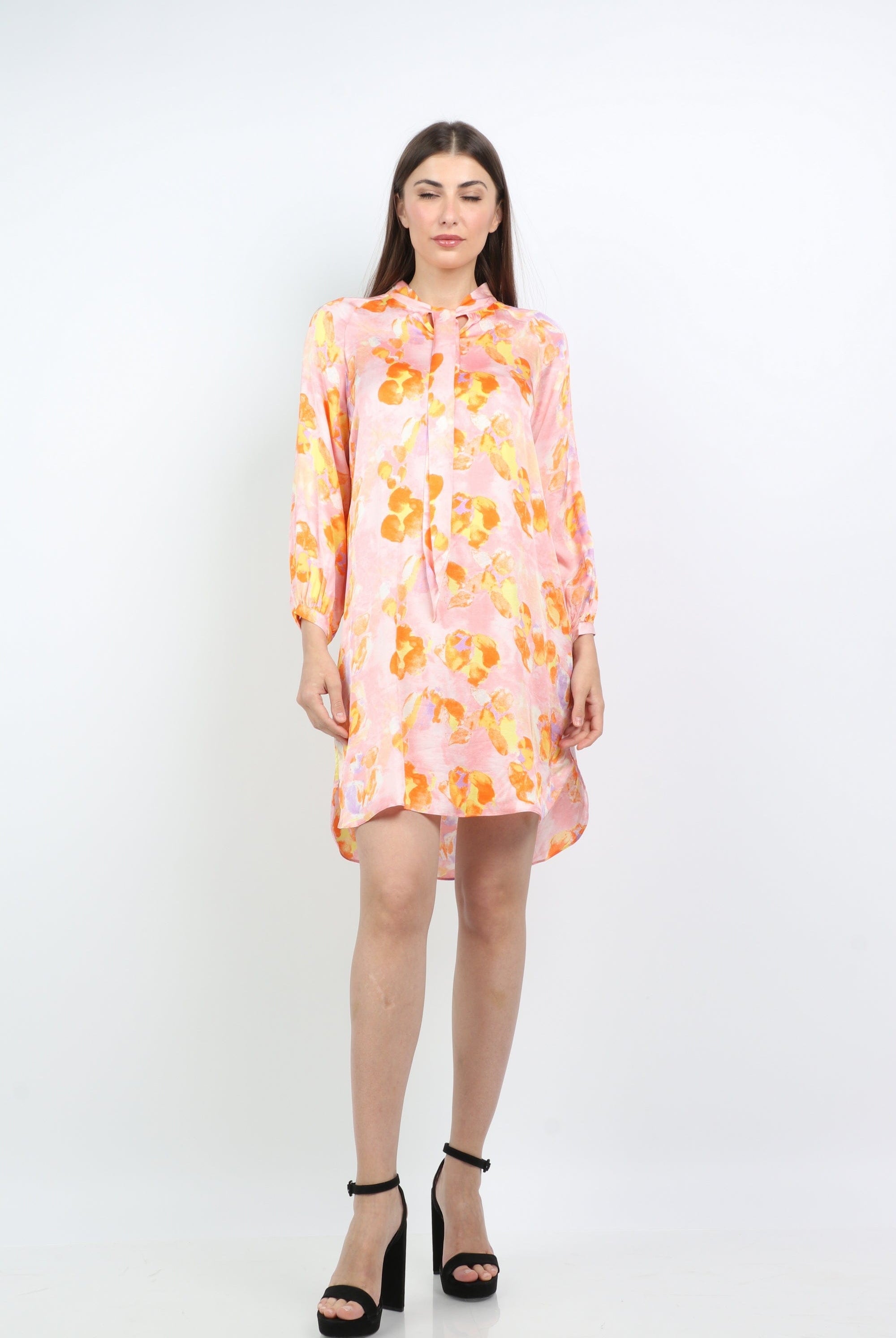 داليدرس تونيك نسائي قصير مفتوح من الجانبين متعدد الألوان