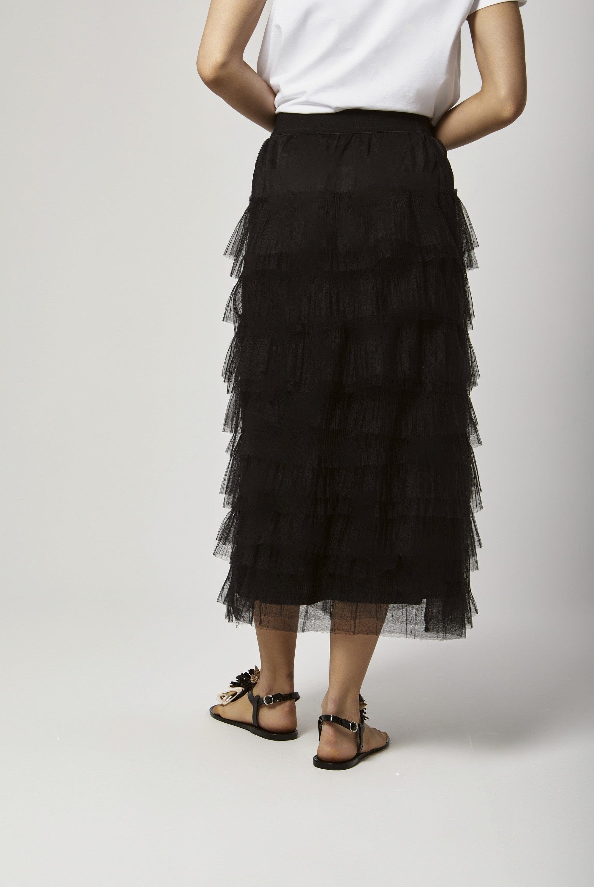 داليدرس تنورة ميدي شيفون سادة بكرانيش