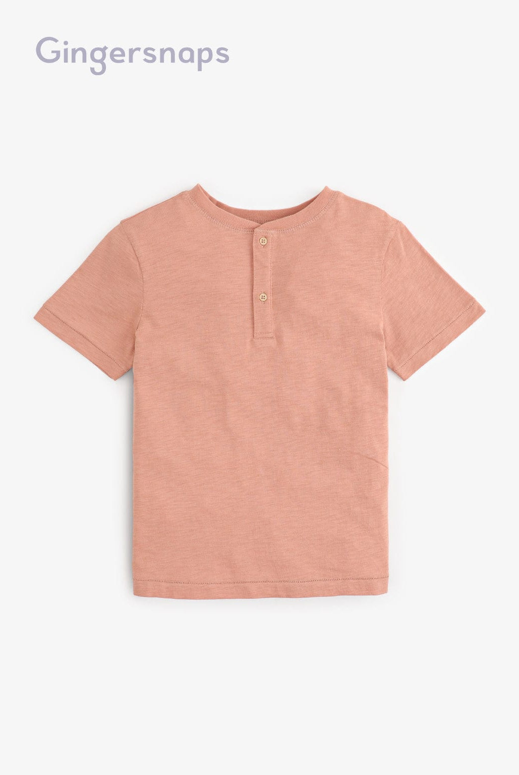 جينجرسنابس تيشيرت بجيب واحد نص كم طويل ولادي أزرق فاتح / بني