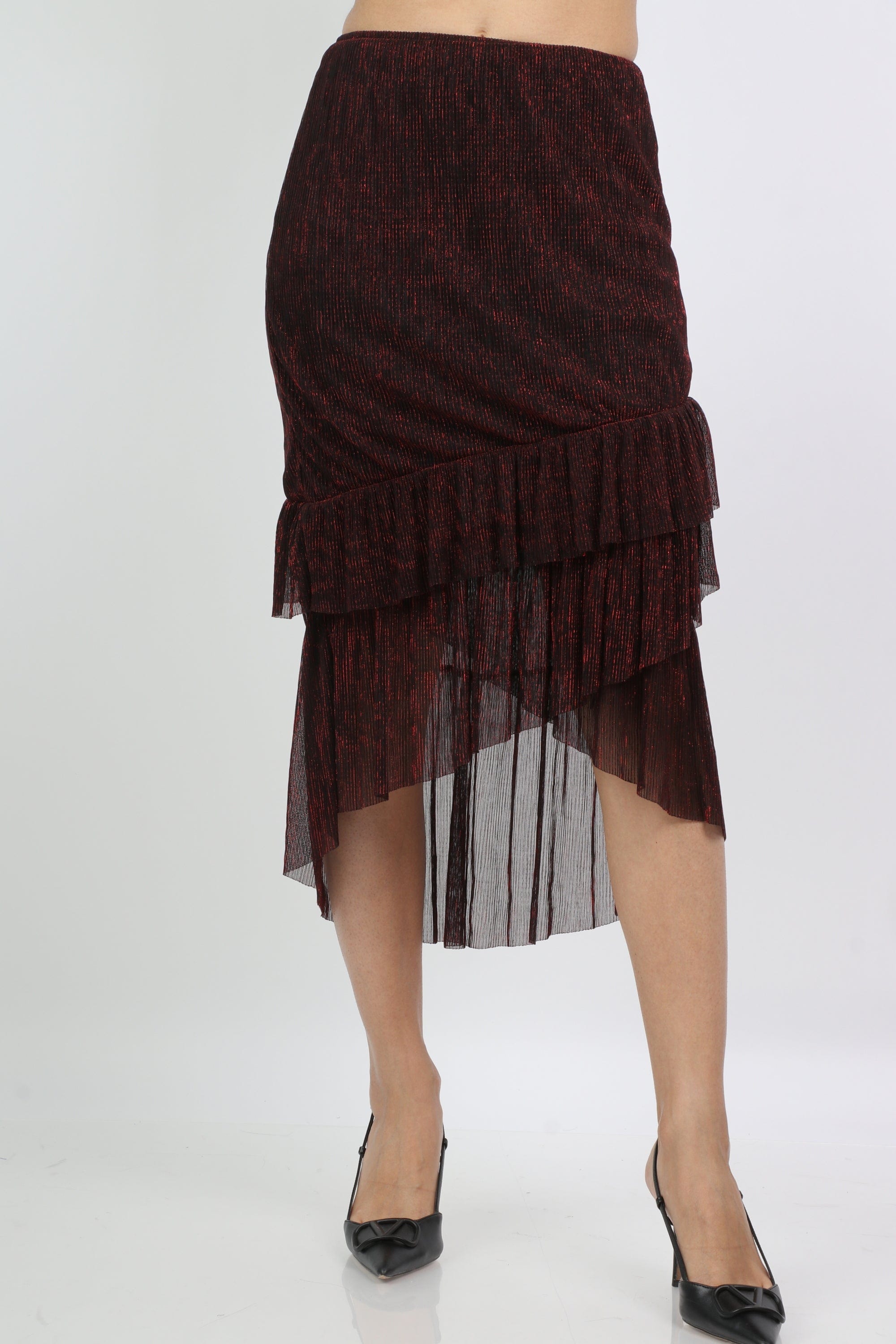 كيتشن تنورة سهرة ميدي تل كلوش من أسفل نسائية