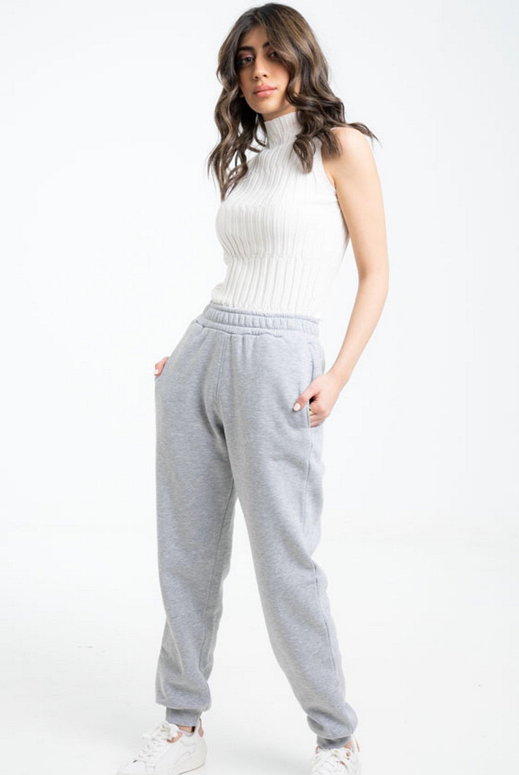 داليدرس بنطلون سويت بانتس بجيوب طويل خصر مرتفع نسائي