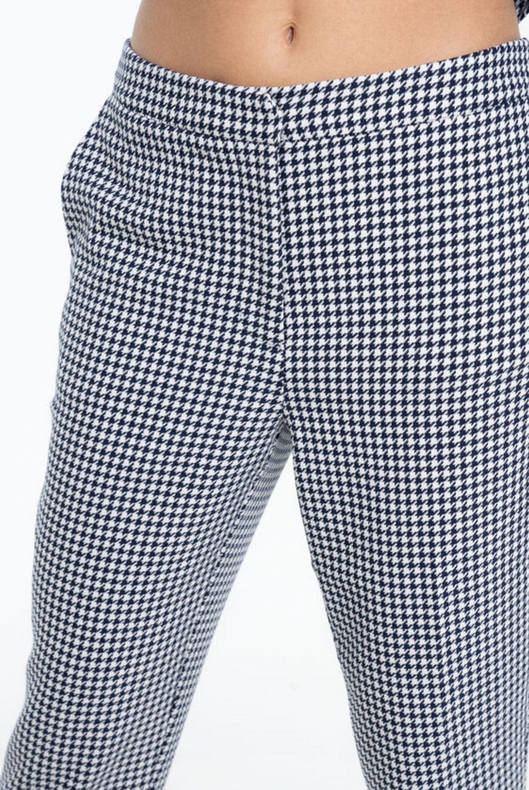 داليدرس بنطلون كاجوال كاروهات بجيوب بمطاط من الخلف أزرق داكن