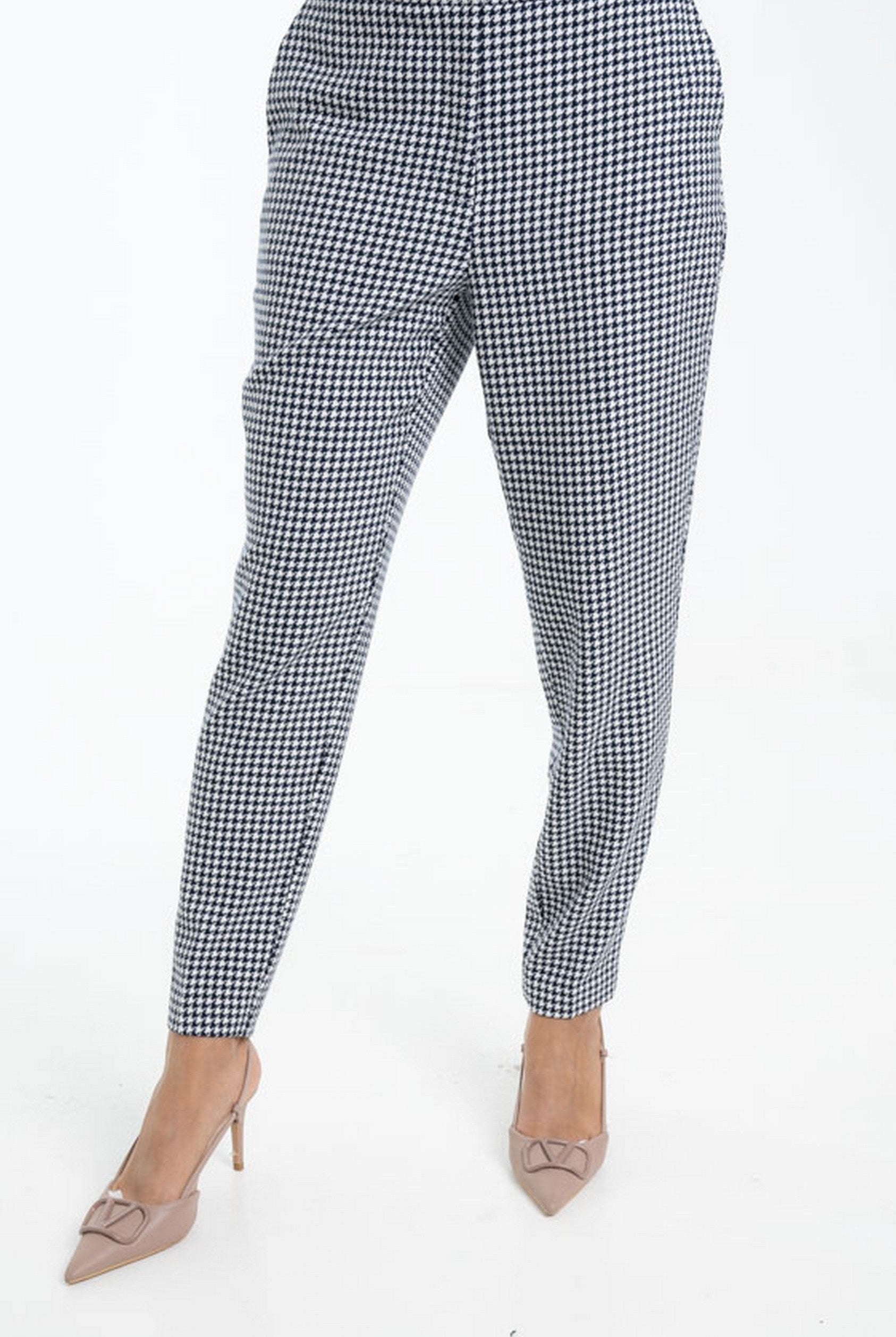 داليدرس بنطلون كاجوال كاروهات بجيوب بمطاط من الخلف أزرق داكن