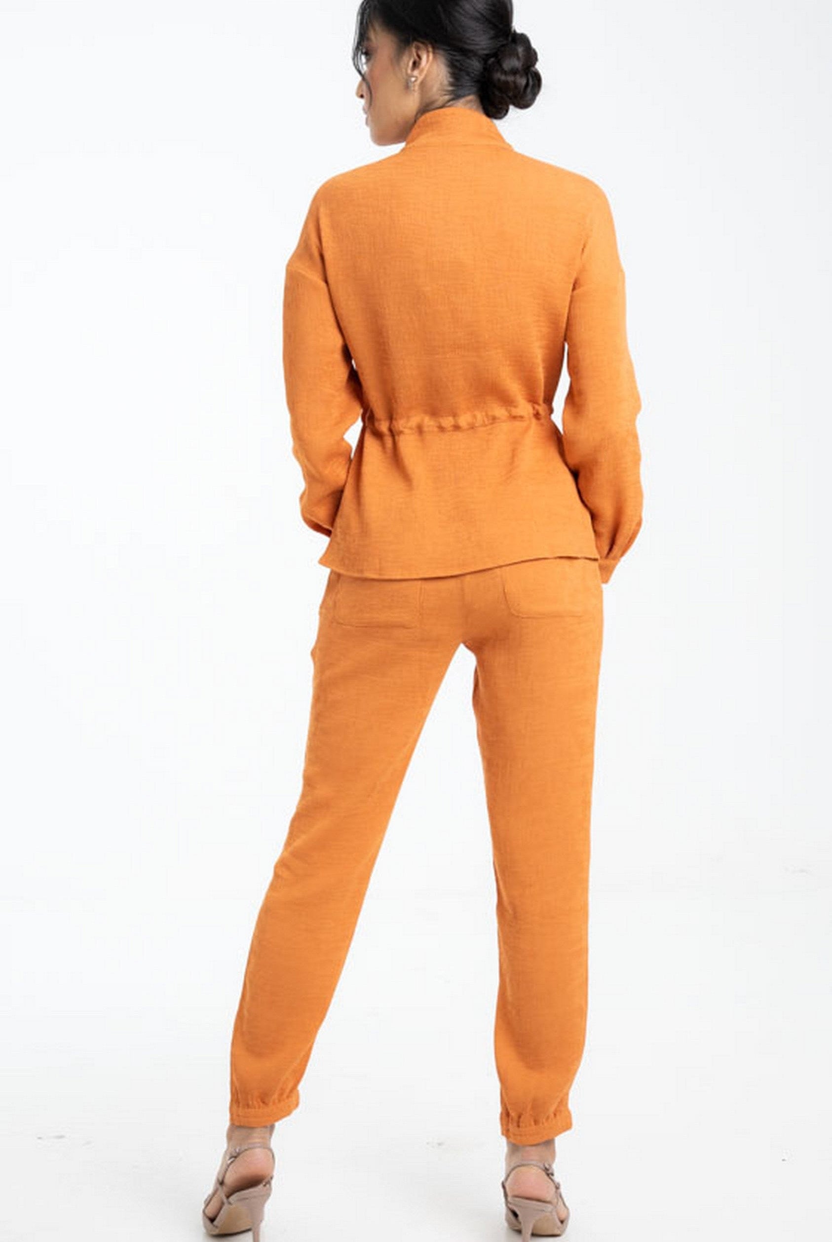 داليدرس بنطلون سادة بجيوب جانبية مزموم نسائي