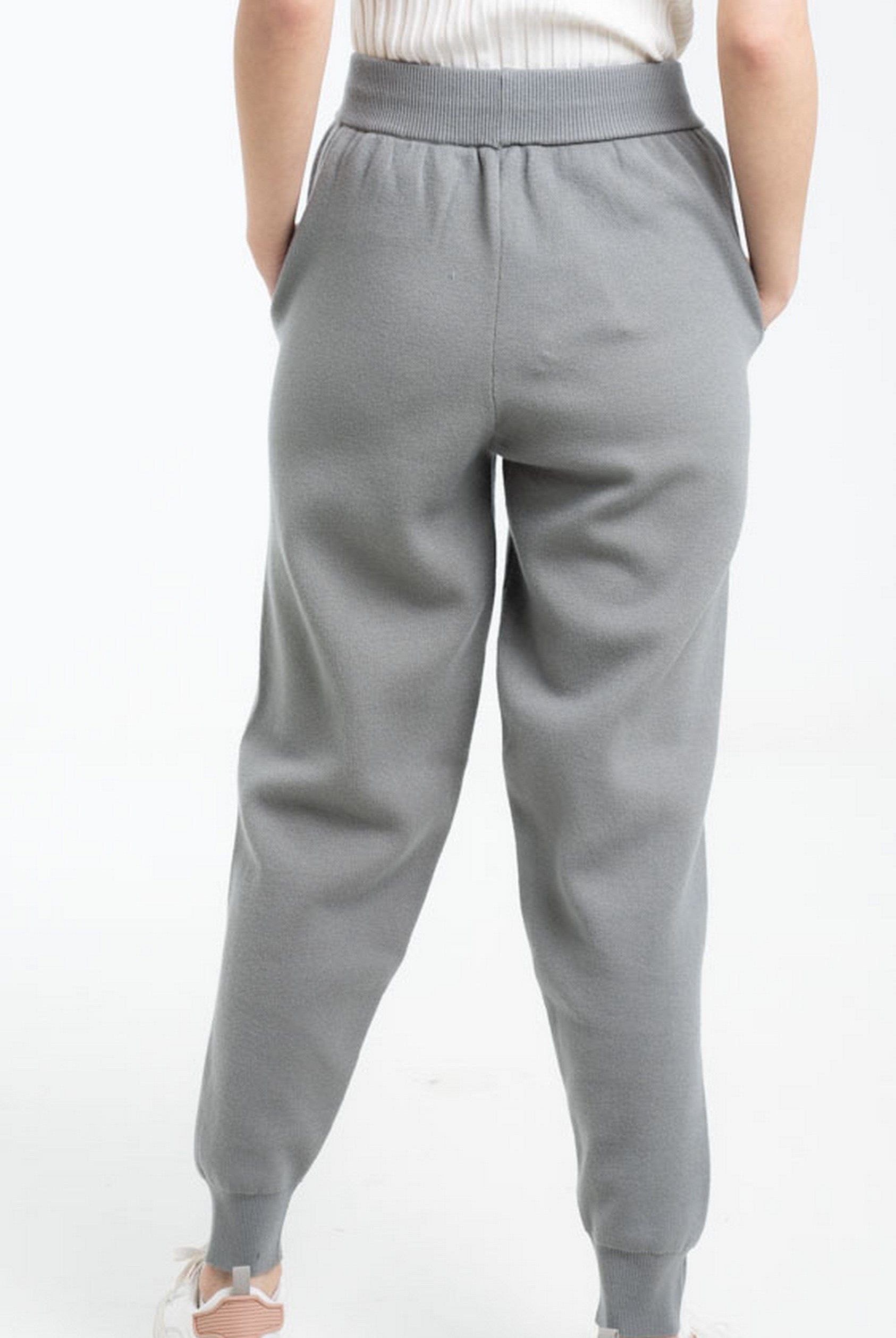 داليدرس سويت بانتس خصر مرتفع سادة برباط نسائي