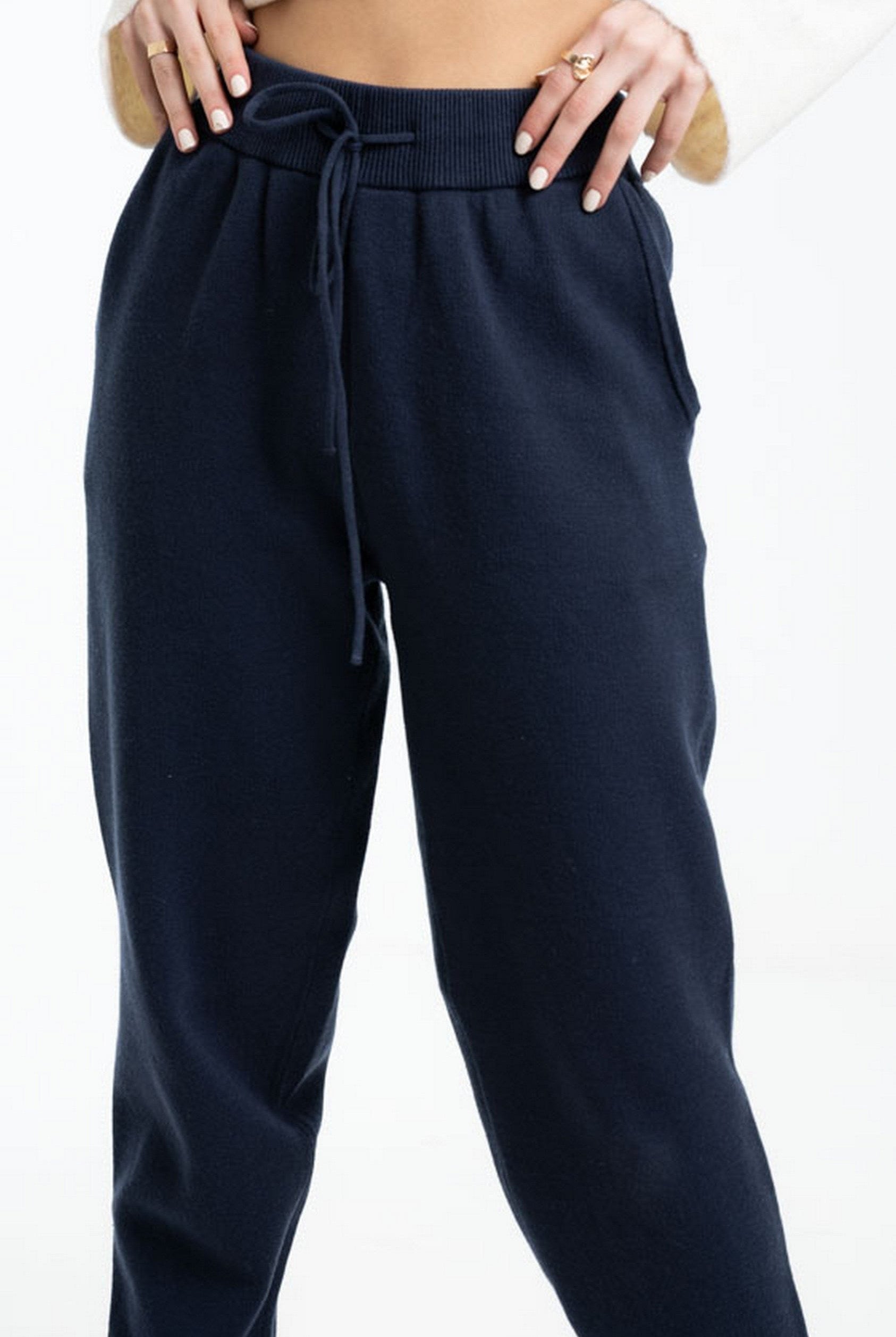 داليدرس سويت بانتس خصر مرتفع سادة برباط نسائي