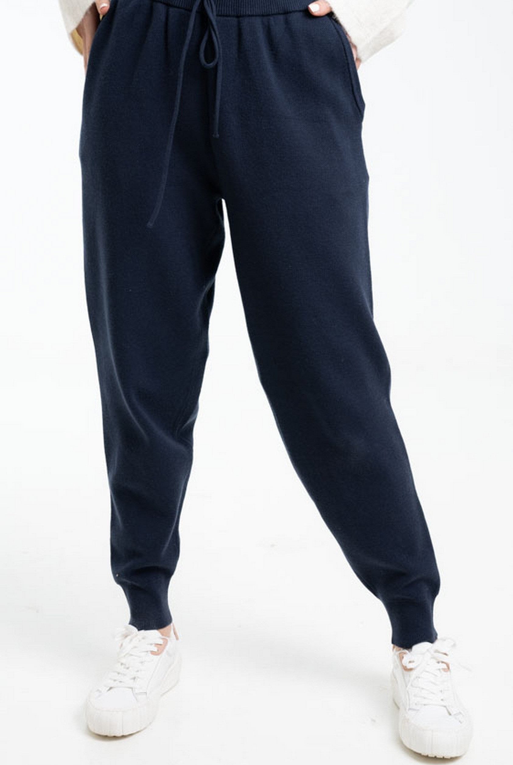 داليدرس سويت بانتس خصر مرتفع سادة برباط نسائي