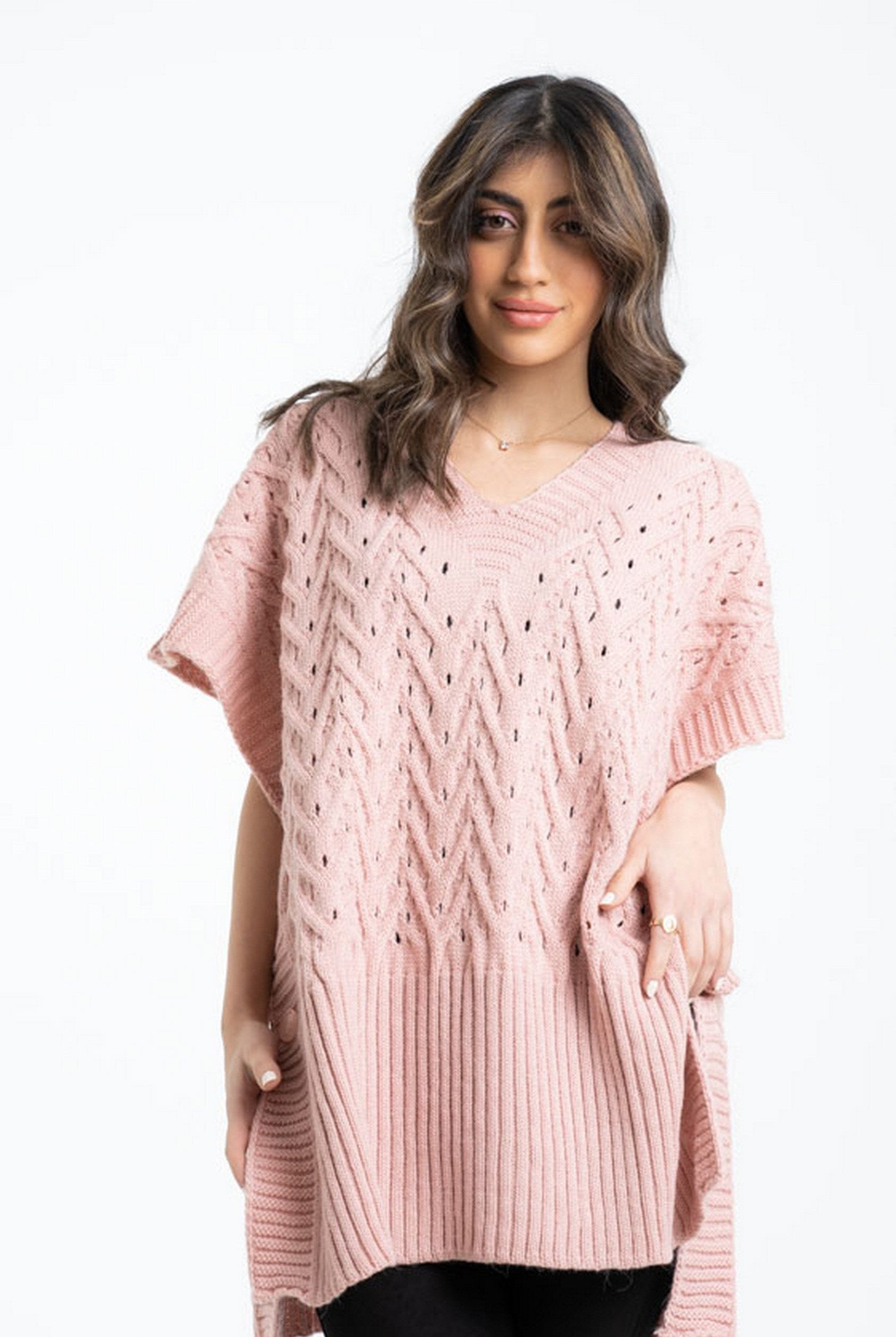 داليدرس بلوفر أوفر سايز مضفر نسائي كم قصير