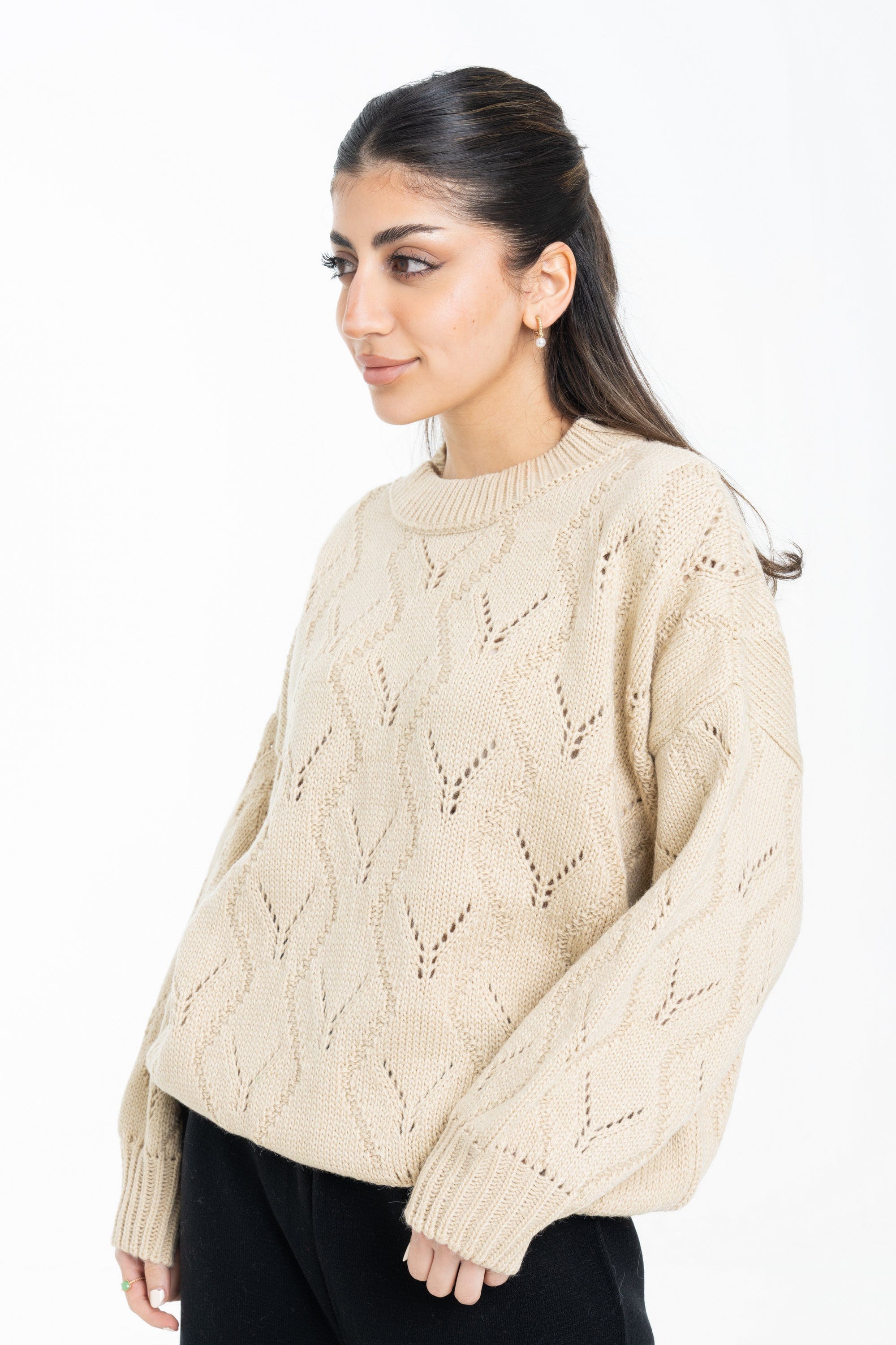 داليدرس بلوفر سادة مخرم كم طويل نسائي