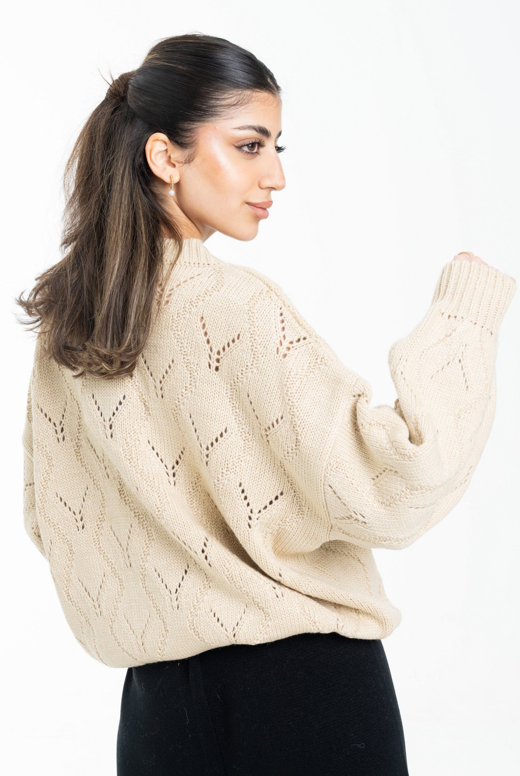 داليدرس بلوفر سادة مخرم كم طويل نسائي