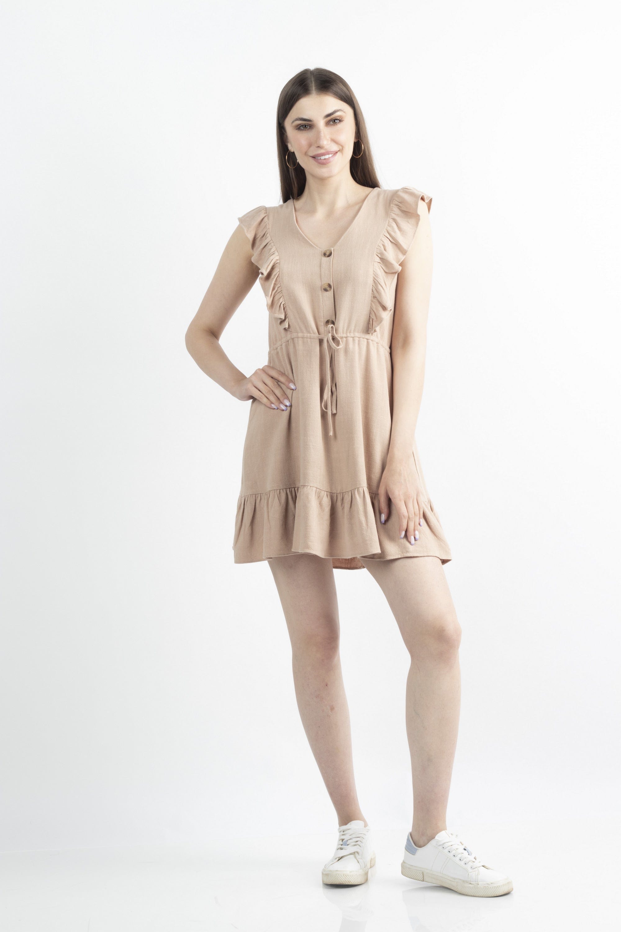 كيتشن فستان خروج قصير ربع كم فراشة