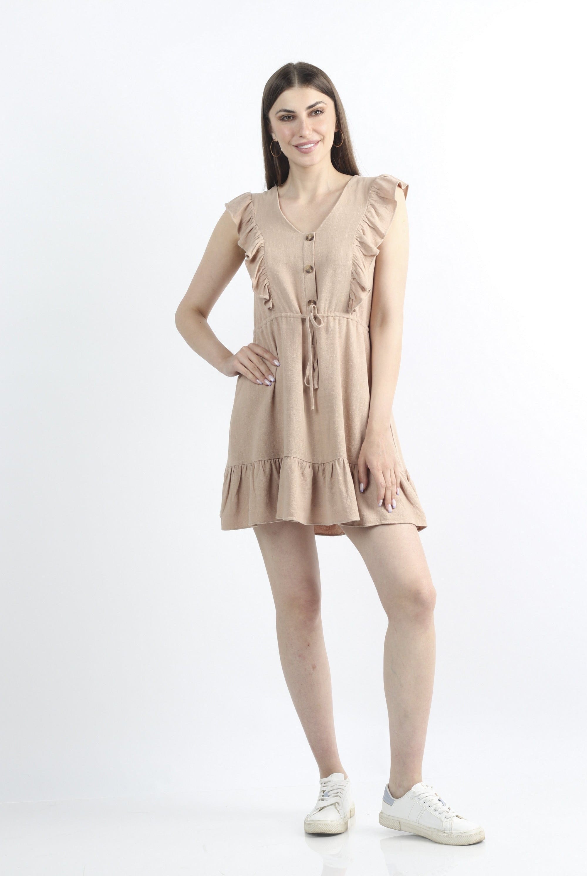 كيتشن فستان خروج قصير ربع كم فراشة