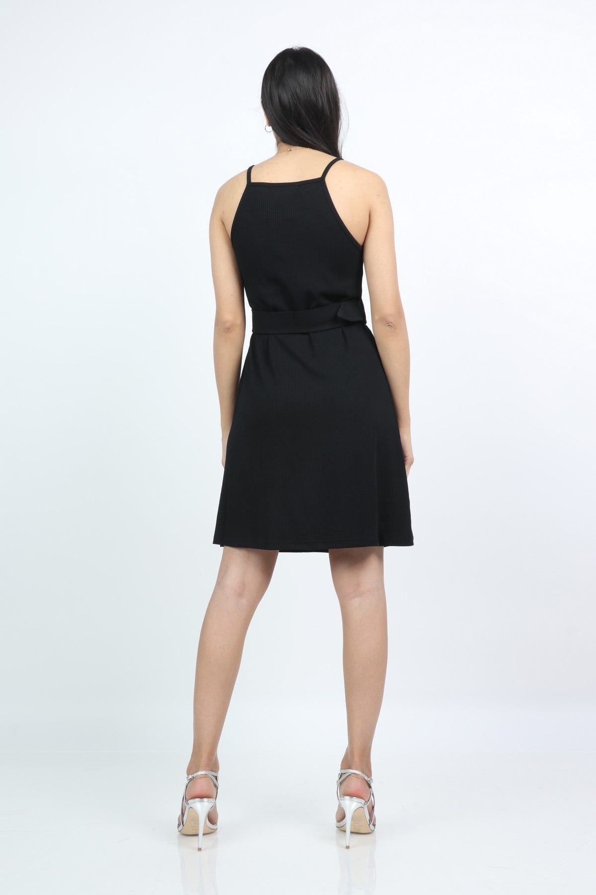 كيتشن فستان ميدي بحزام على الخصر حمالات