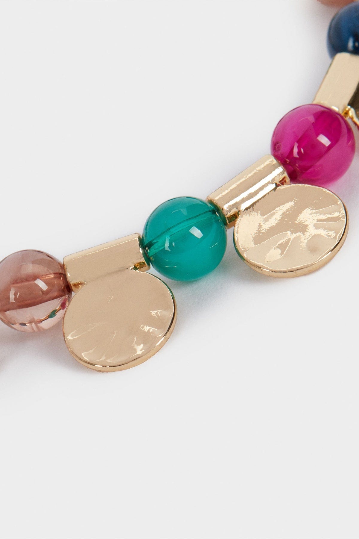 بارفوا أسوارة ذهبية مزينة بالخرز الملون نسائي متعدد الألوان