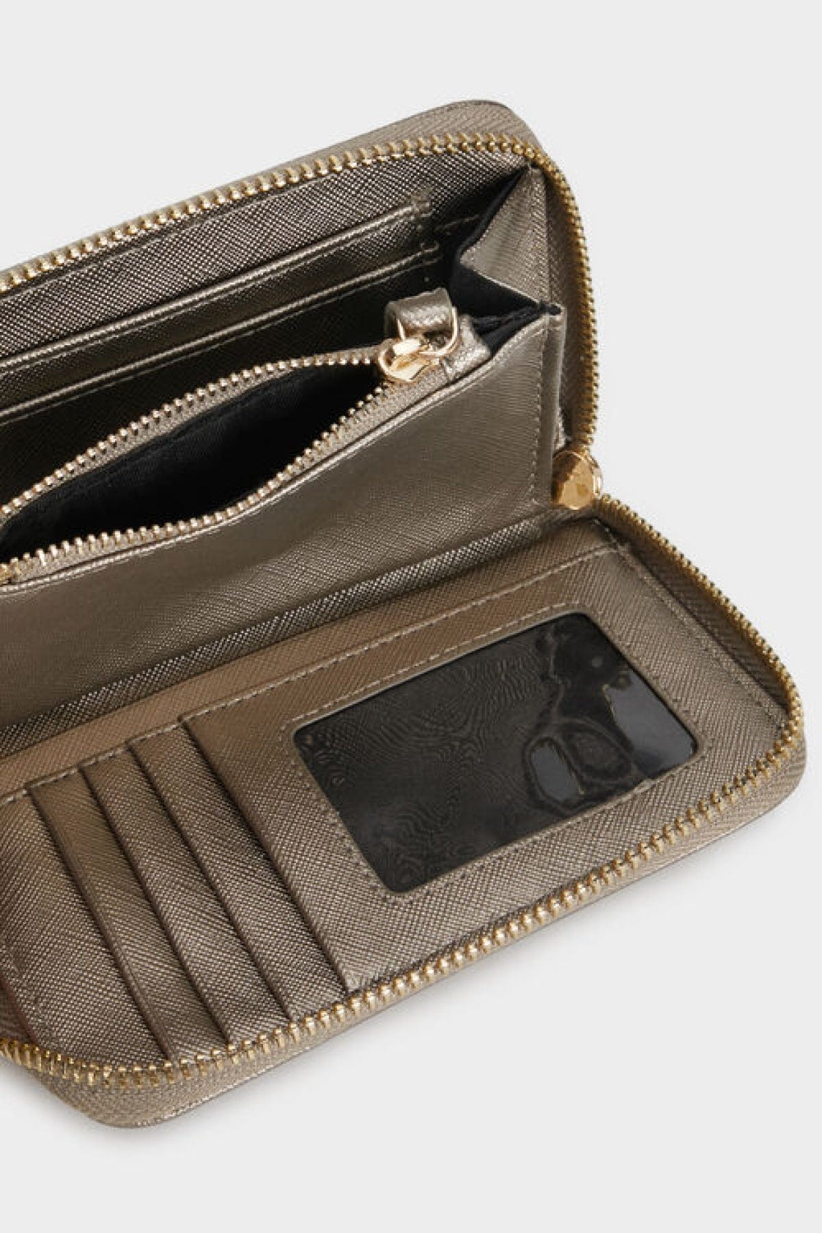 بارفوا محفظة بسحاب مدمجة فضي