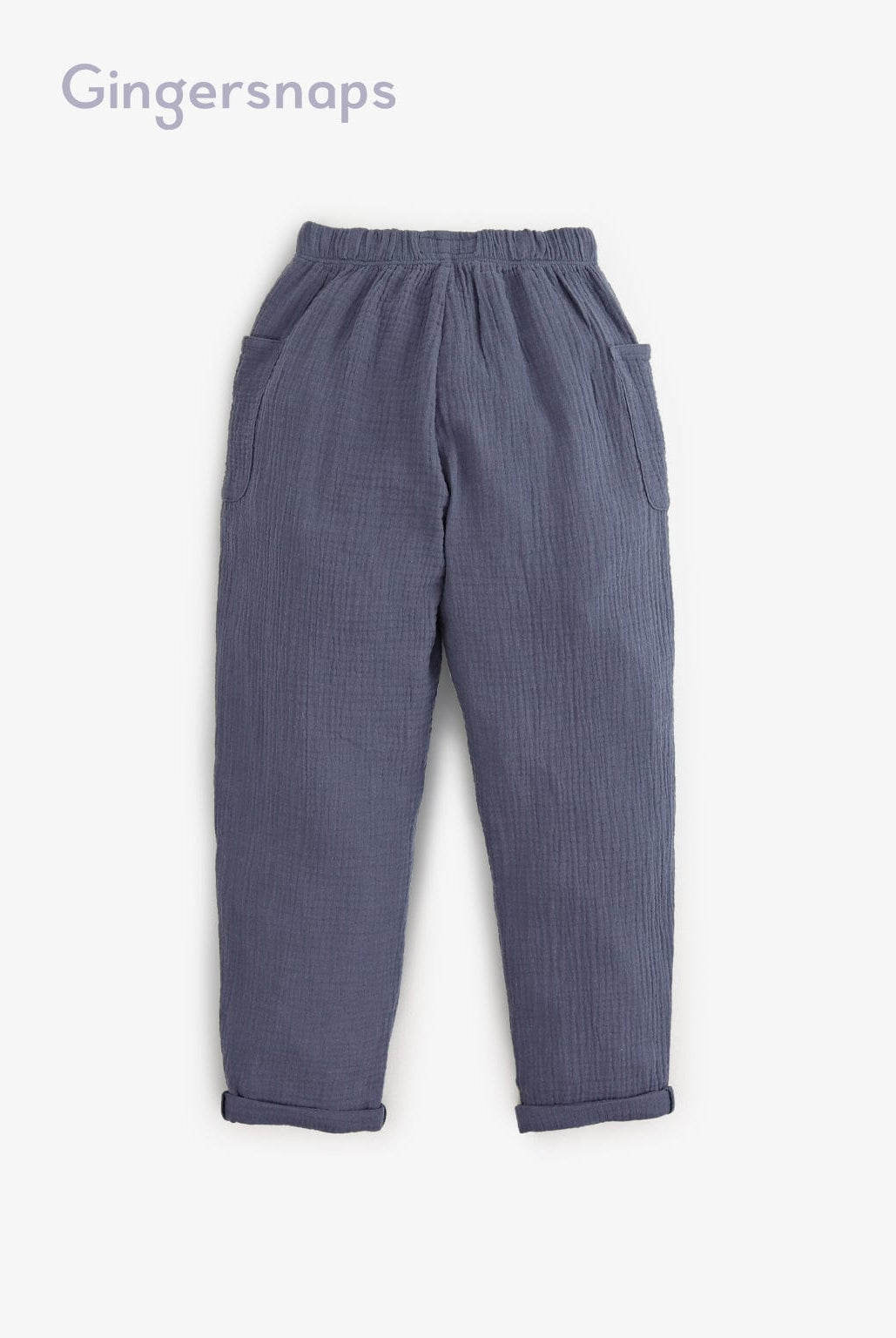 جينجرسنابس بنطلون أولادي بكسرات وجيوب جانبية أزرق