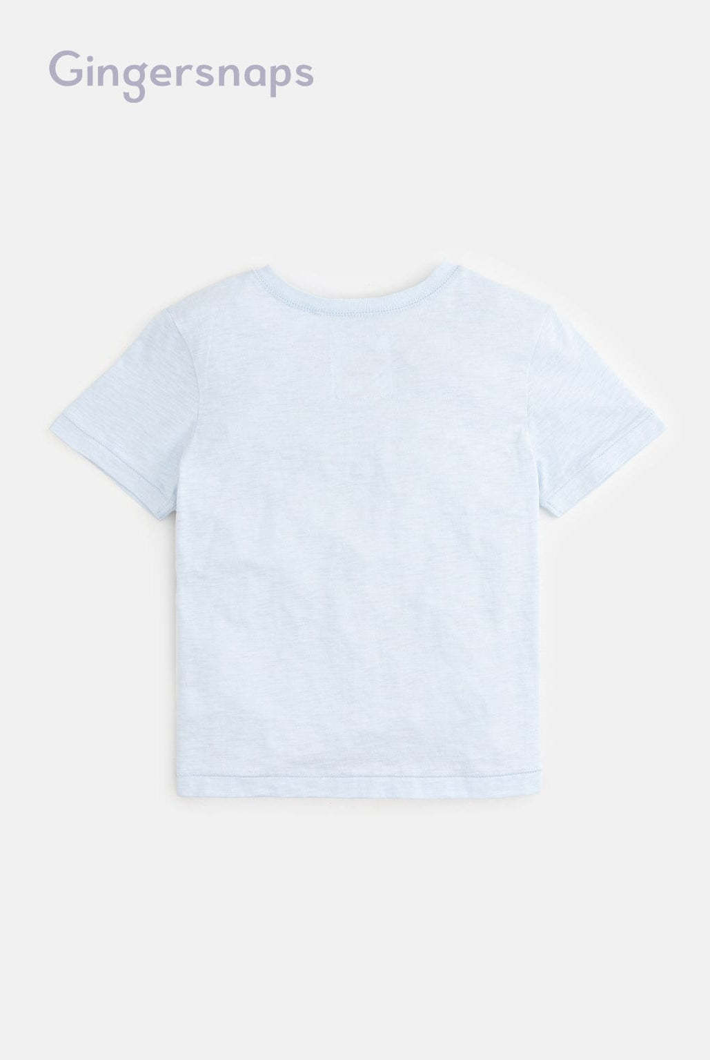 جينجرسنابس تيشيرت بجيب واحد نص كم طويل ولادي أزرق فاتح / بني