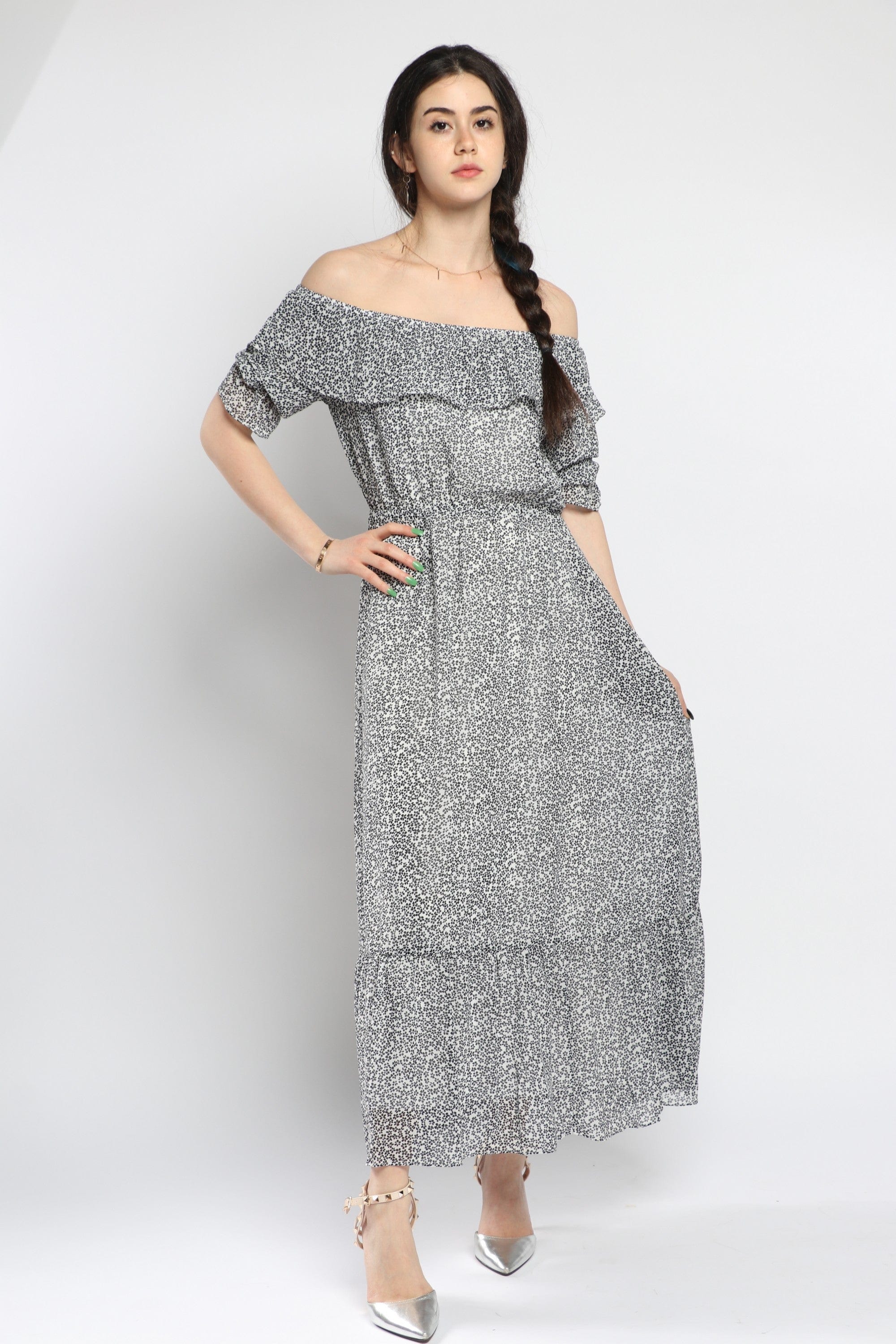 كيتشن فستان ماكسي سادة برباط على الصدر حمالات نسائي