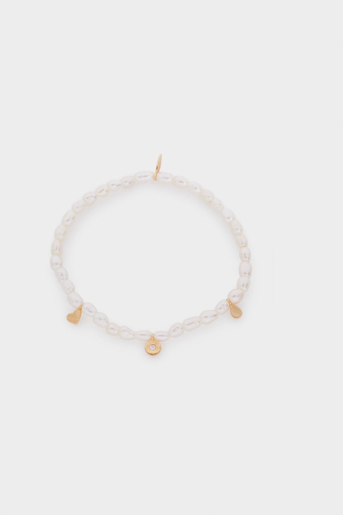 بارفوا أسوارة لؤلؤ بيضاء مزينة باللون الذهبي النسائي ذهب