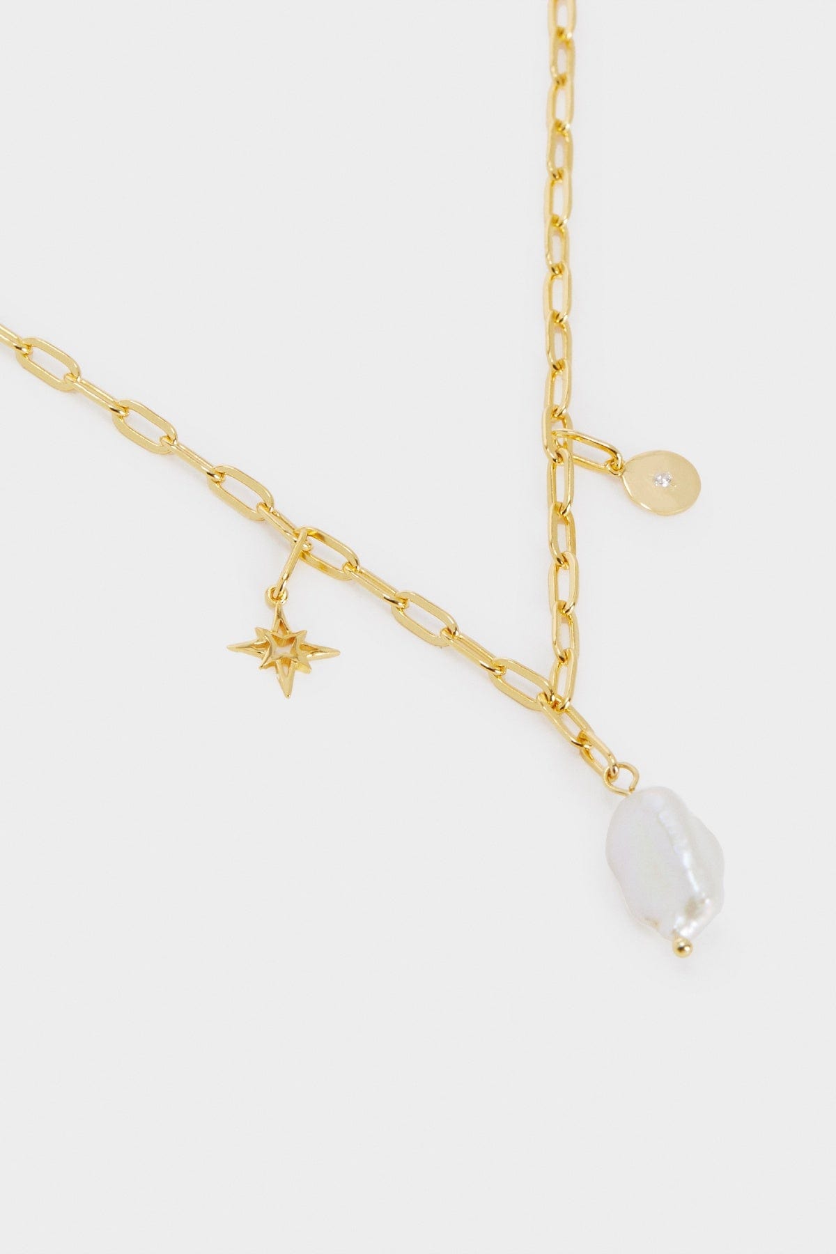 بارفوا قلادة فضية قصيرة 925 بفصوص لؤلؤ طبيعية نسائية بيج