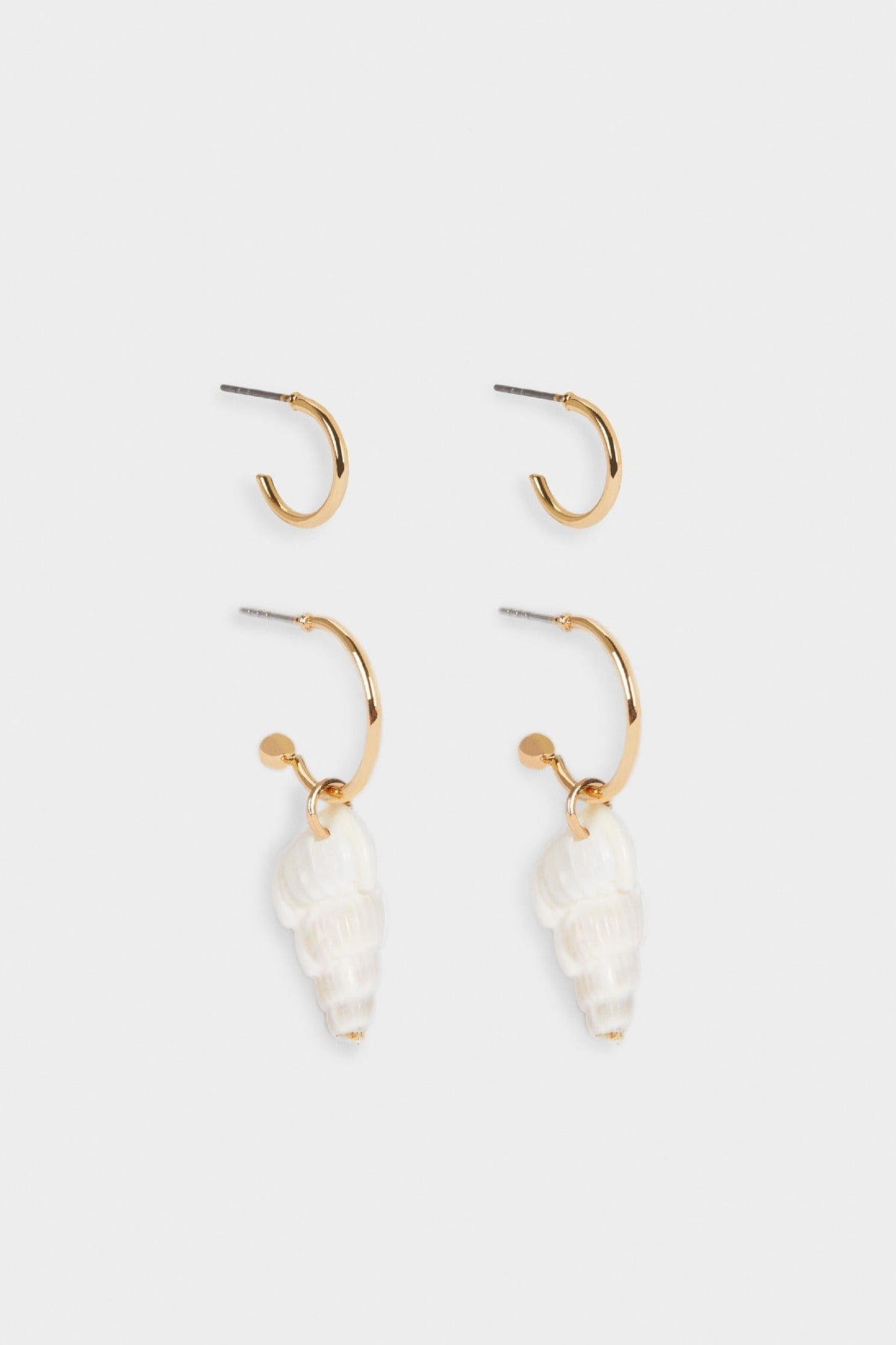 بارفوا حلق صدف بحري نص دلئري بيج