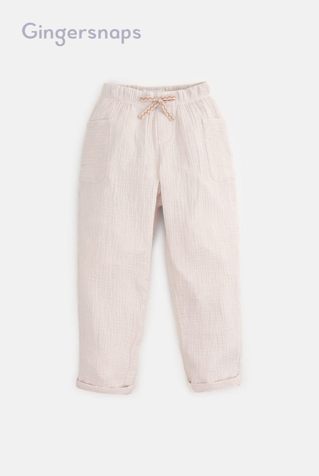 جينجرسنابس بنطلون ولادي بكسرات بيج