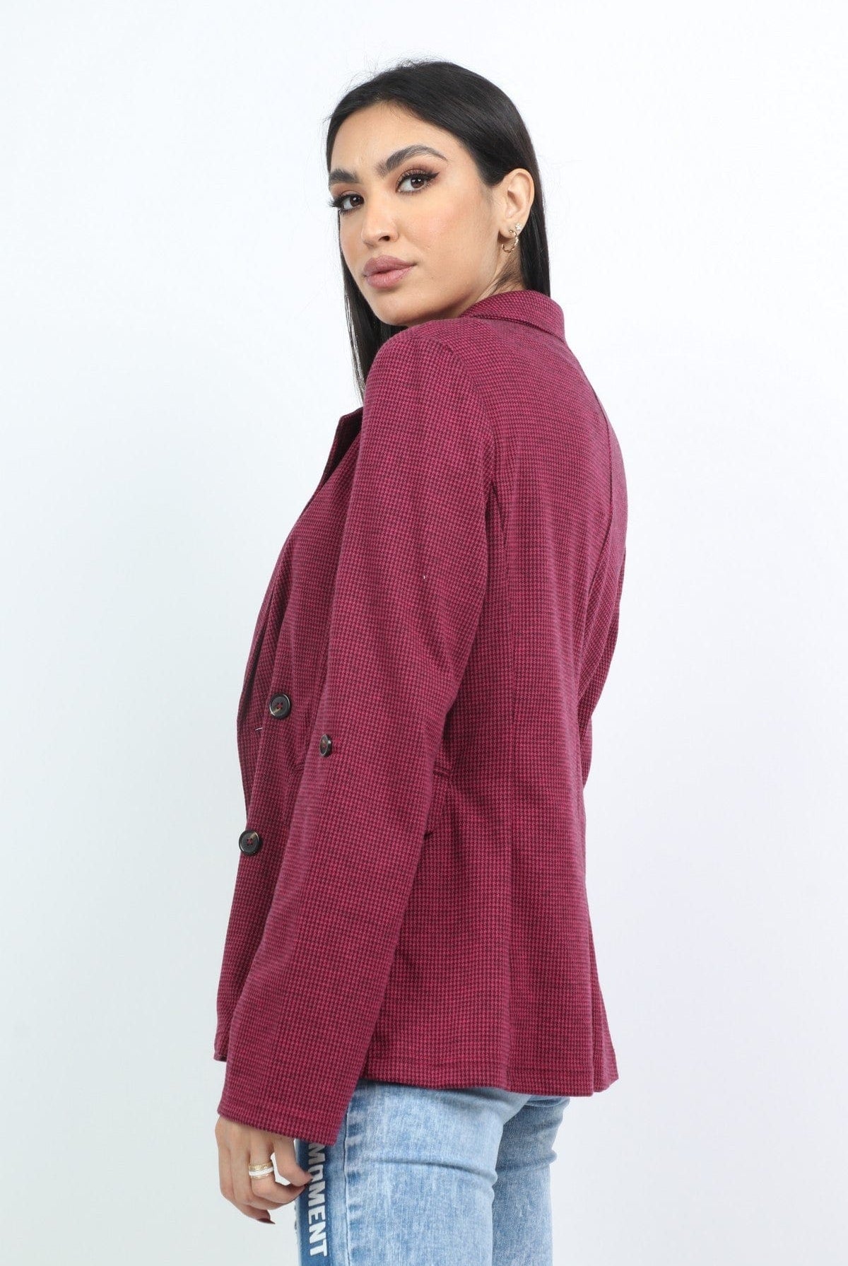 كيتشن جاكيت رسمي بكم طويل بأزرار أمامية نسائي