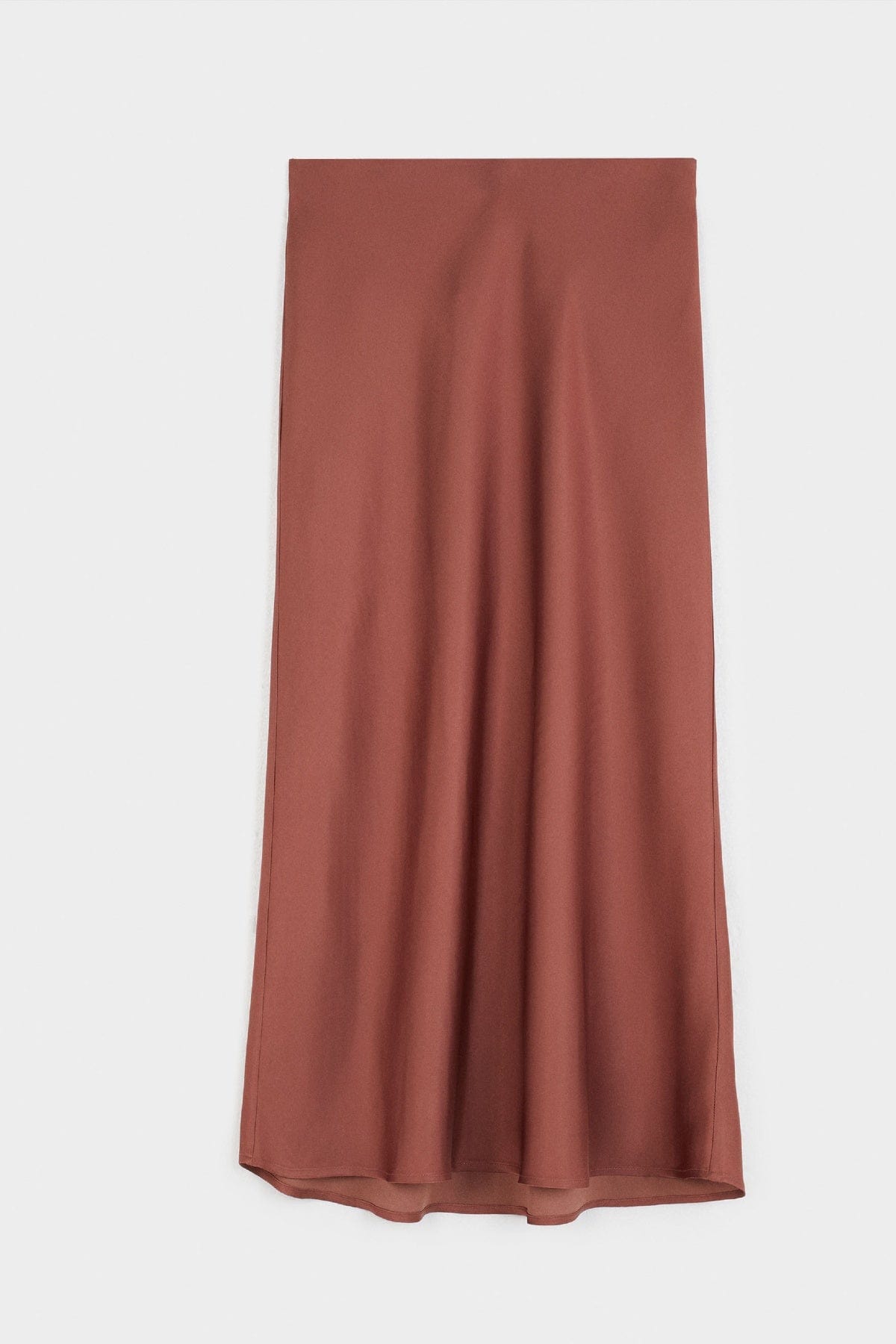 بارفوا تنورة سادة مزين بالمطاطي نسائي أحمر