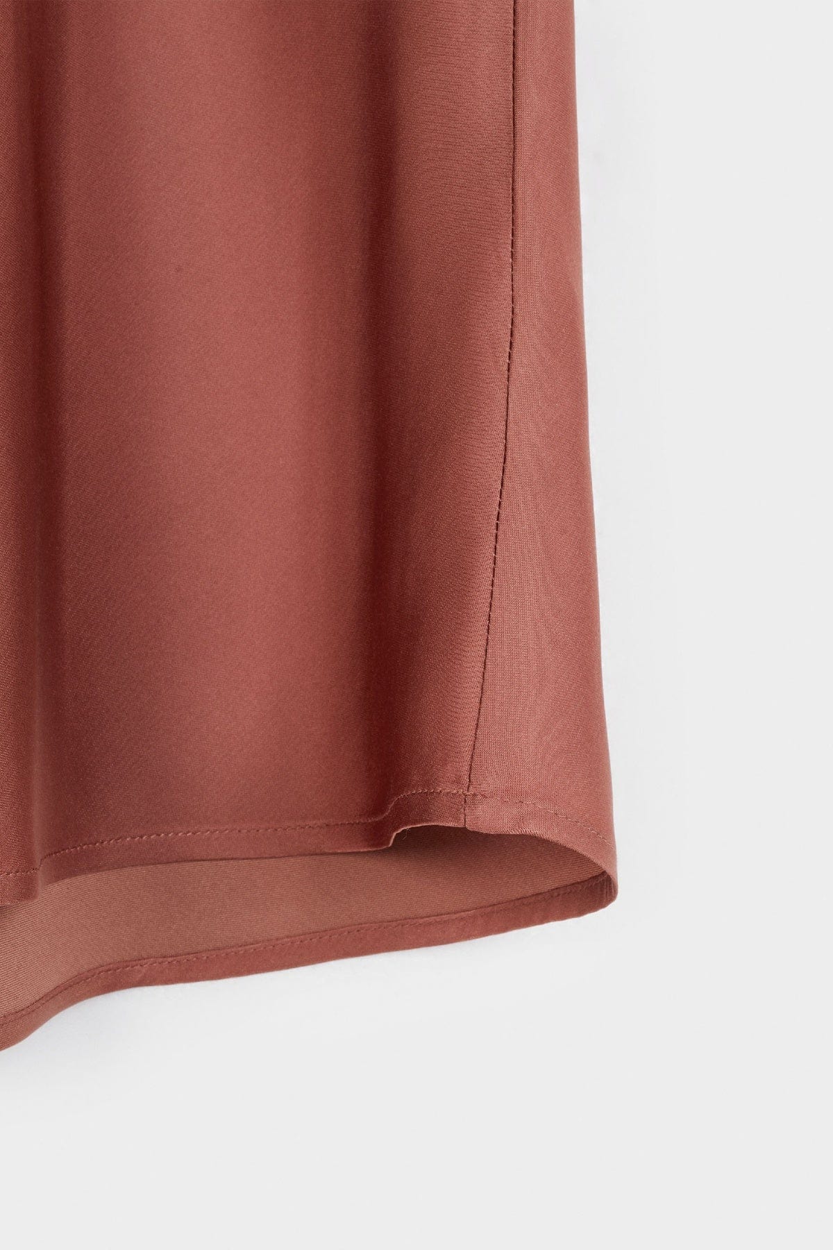 بارفوا تنورة سادة مزين بالمطاطي نسائي أحمر