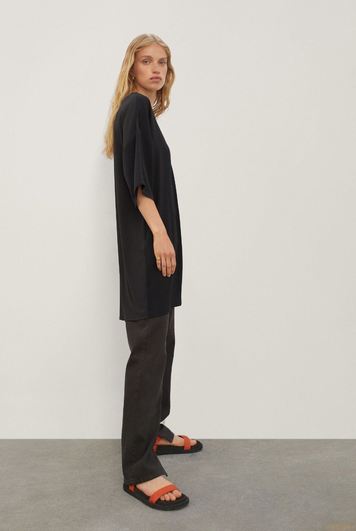 بارفوا فستان سادة سبعة قصير 3/4 كم نسائي