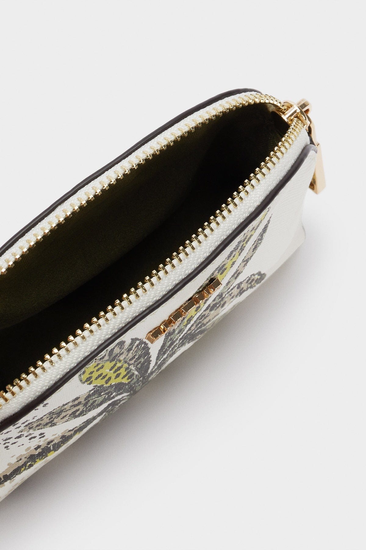 بارفوا محفظة نقود معدنية بطبعة شجرة النخيل أخضر