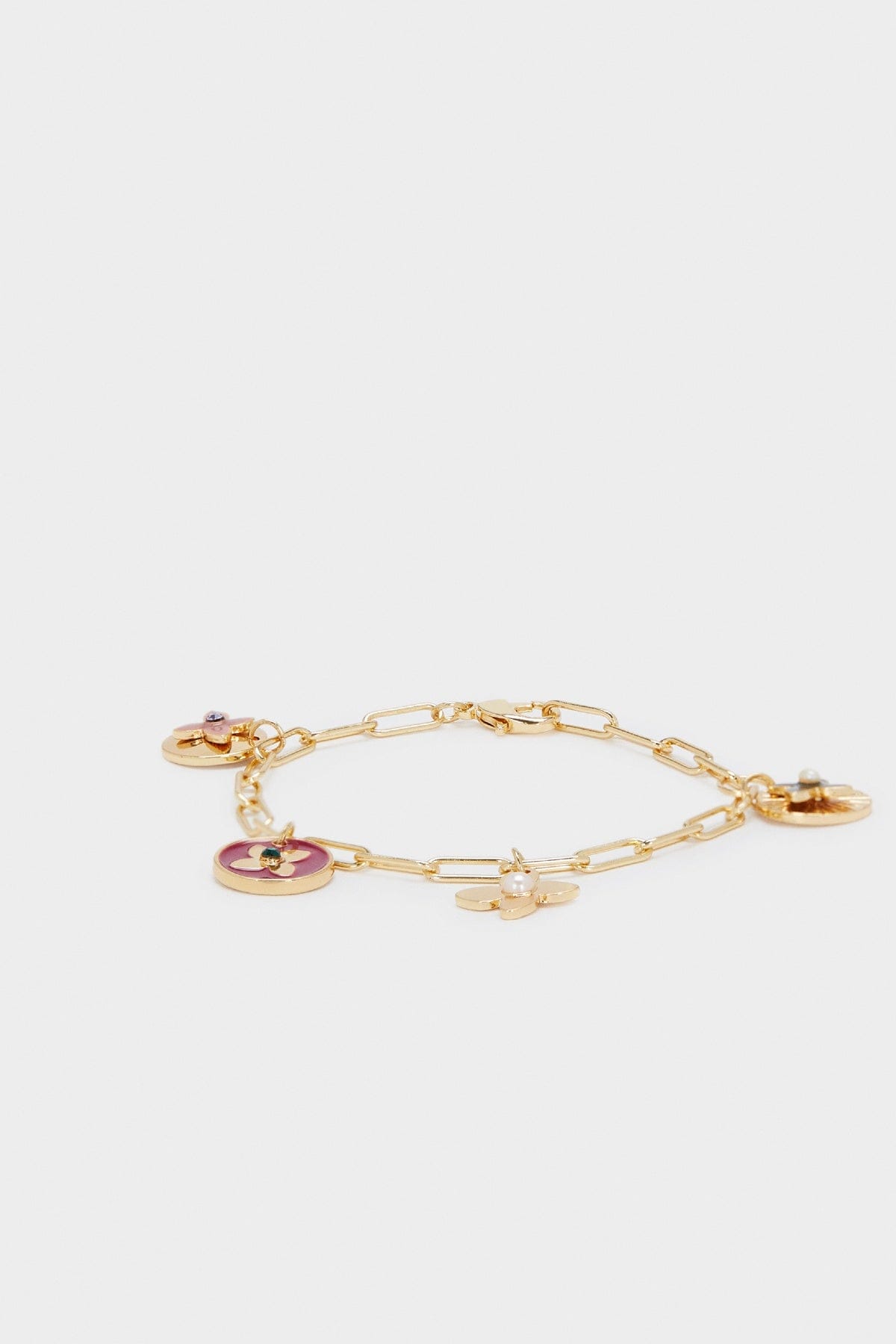 بارفوا أسوارة حلقات ذهبية مزينة بحلقات مزهرة ذهب