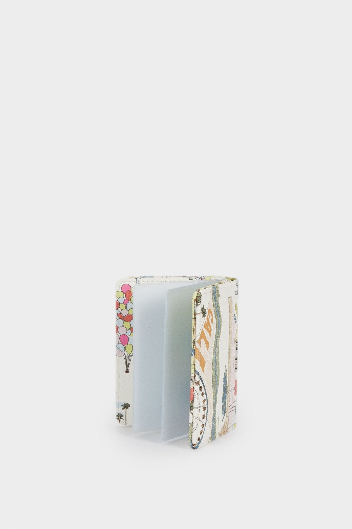 بارفوا حامل البطاقة المطبوعة بيج فاتح