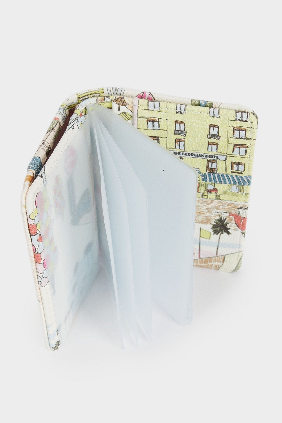 بارفوا حامل البطاقة المطبوعة بيج فاتح