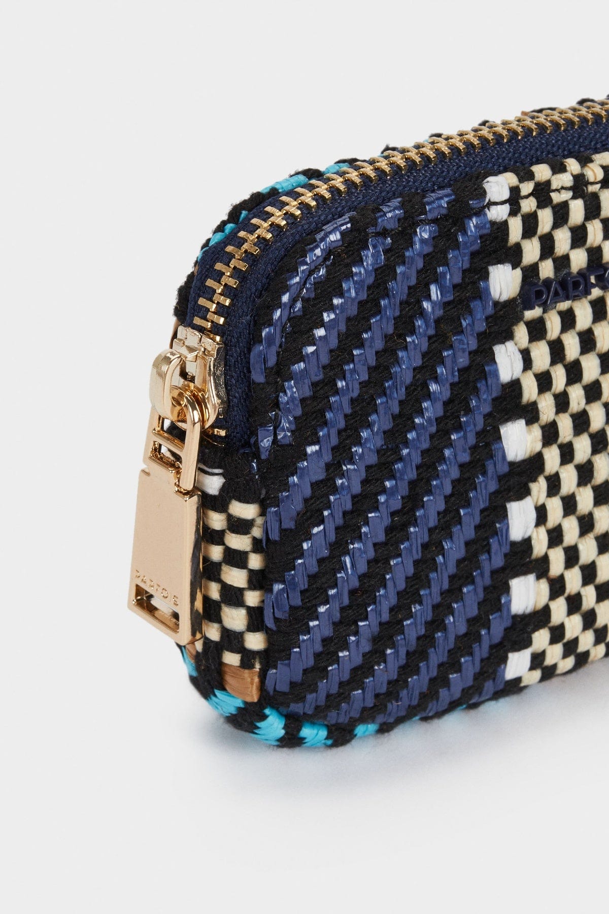 بارفوا محفظة عملات معدنية منسوجة متعددة الألوان أزرق