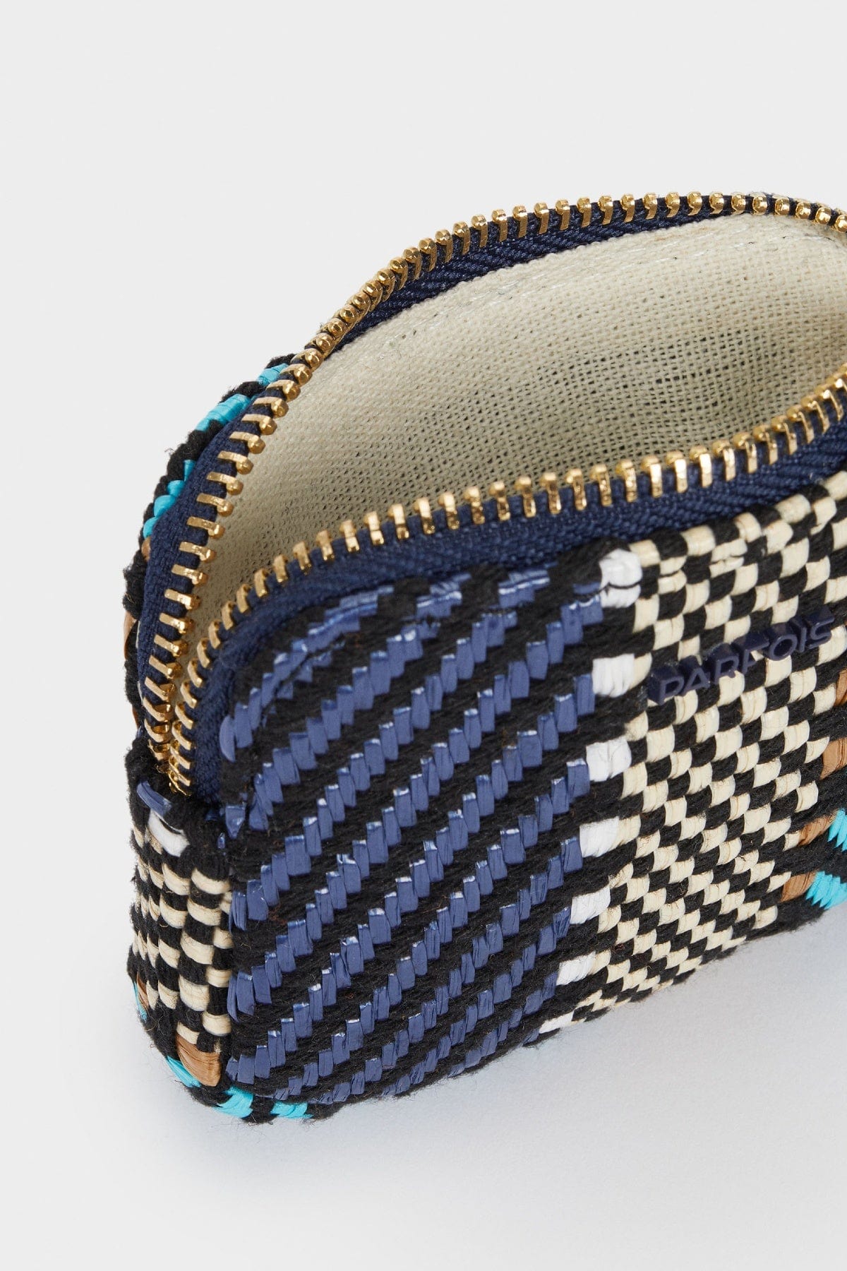 بارفوا محفظة عملات معدنية منسوجة متعددة الألوان أزرق