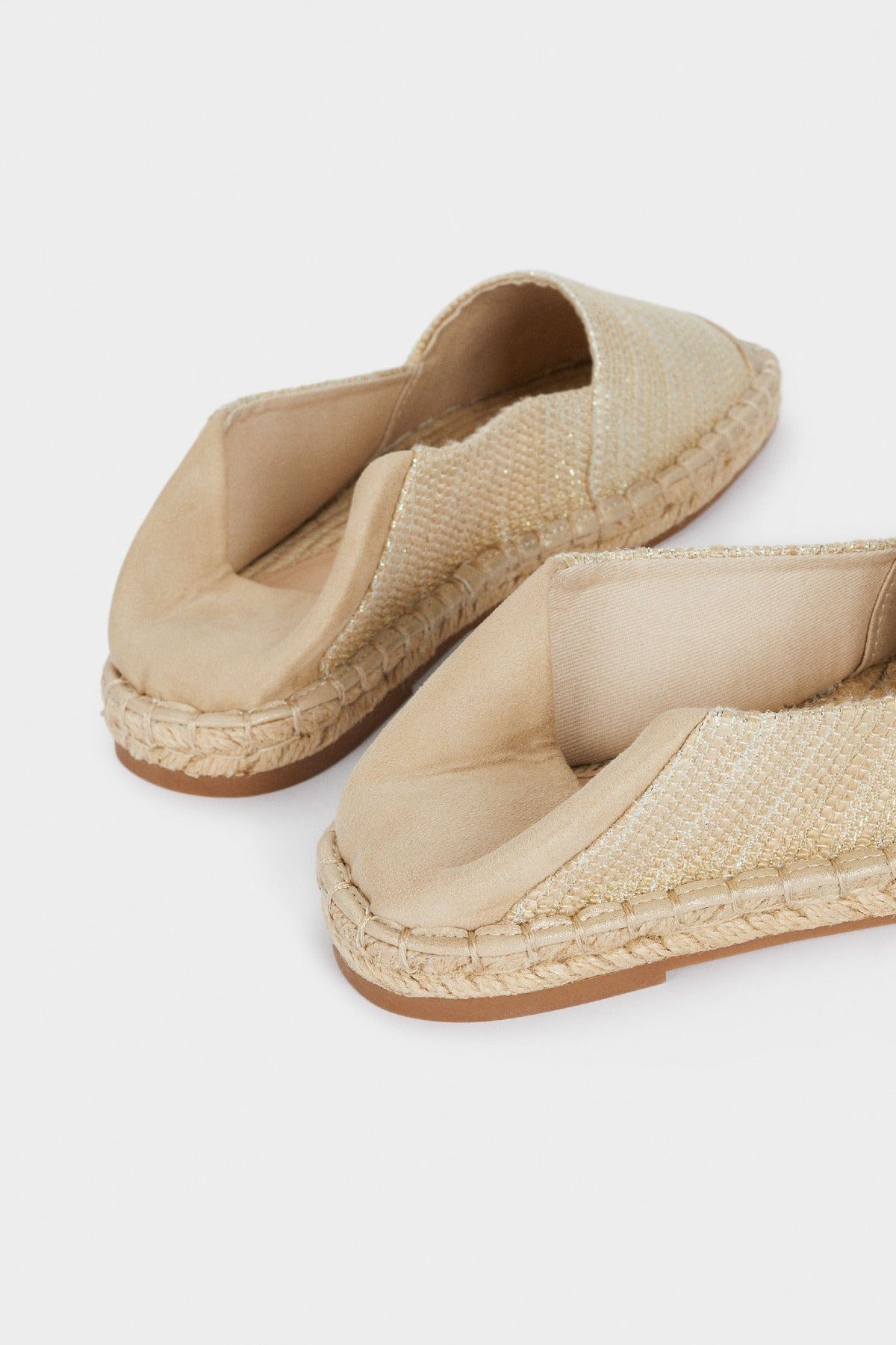 بارفوا حذاء قماشي فلات نسائي ذهب