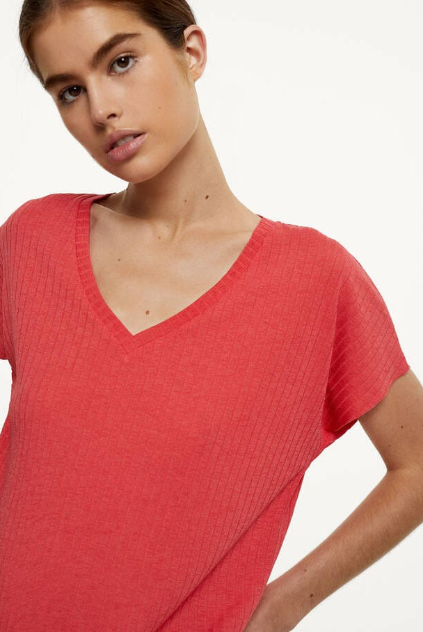 بارفوا تيشرت سادة سبعه نص كم