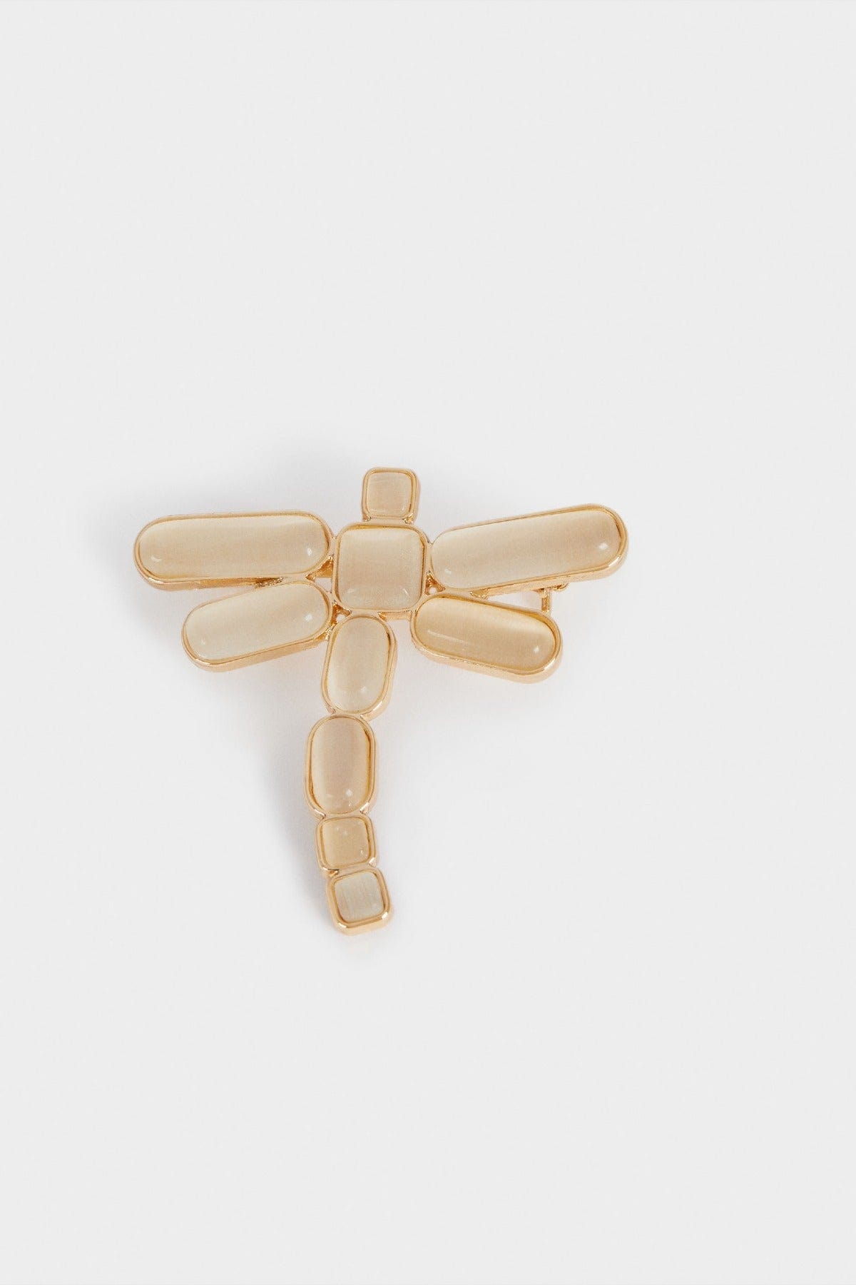 بارفوا بروش على شكل يعسوب رمادي فاتح