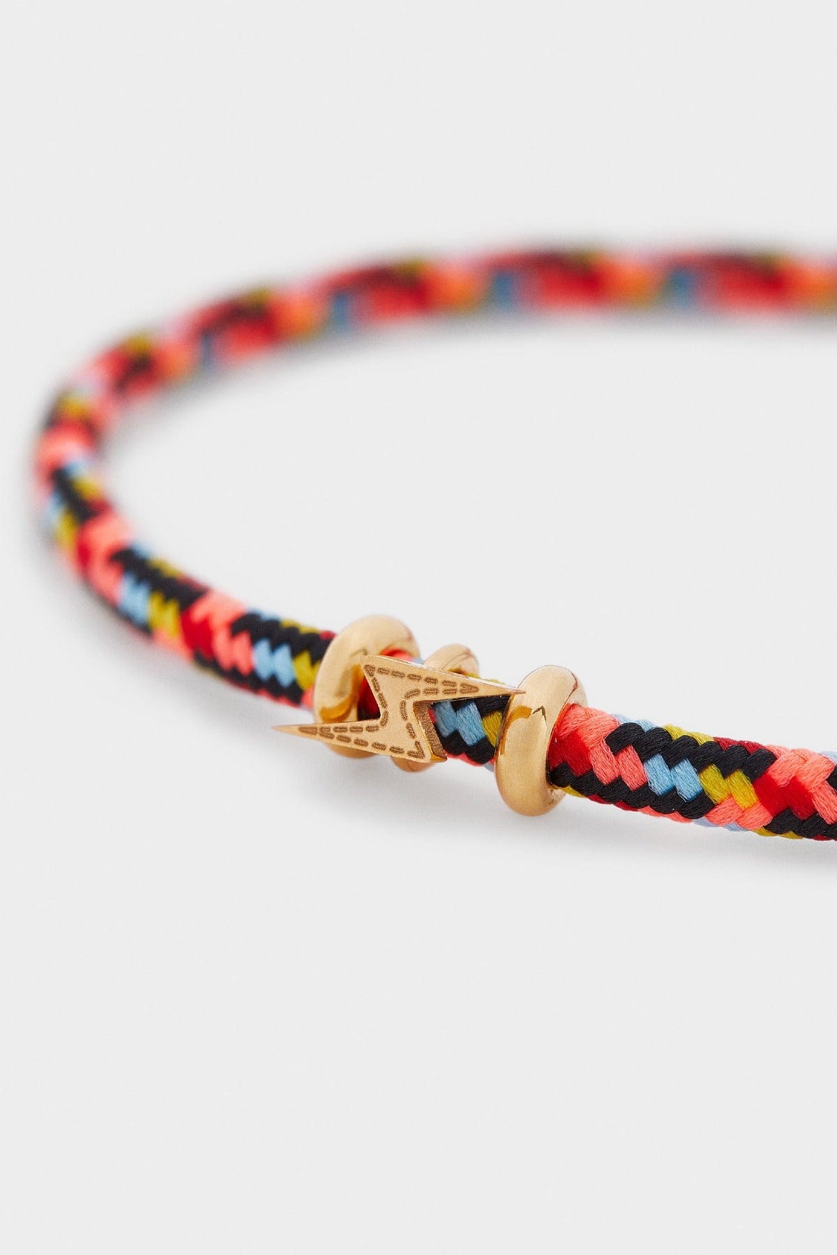 بارفوا اسوارة قماش منقوشة مزينة بمعدن ستانلس ستيل نسائي متعدد الألوان