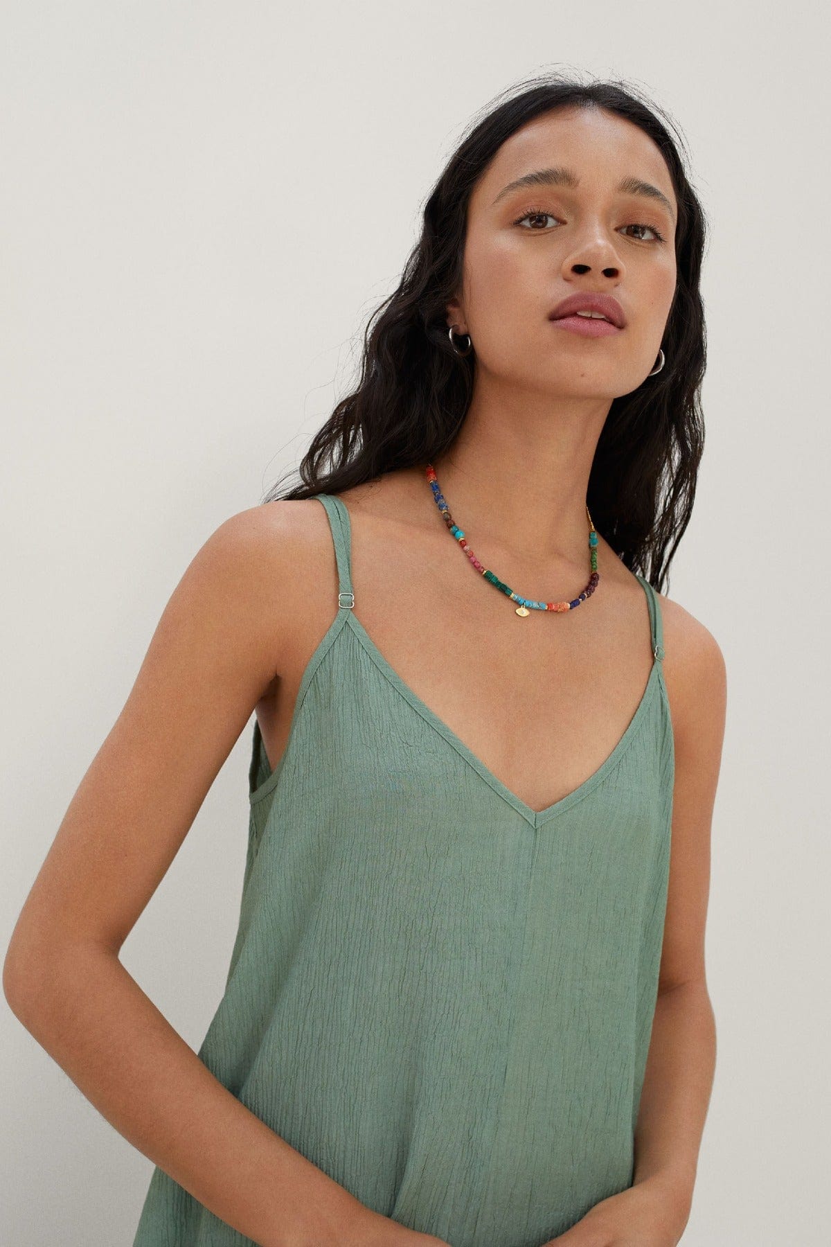 بارفوا فستان نوم بحمالات بفتحة ظهر عميقة