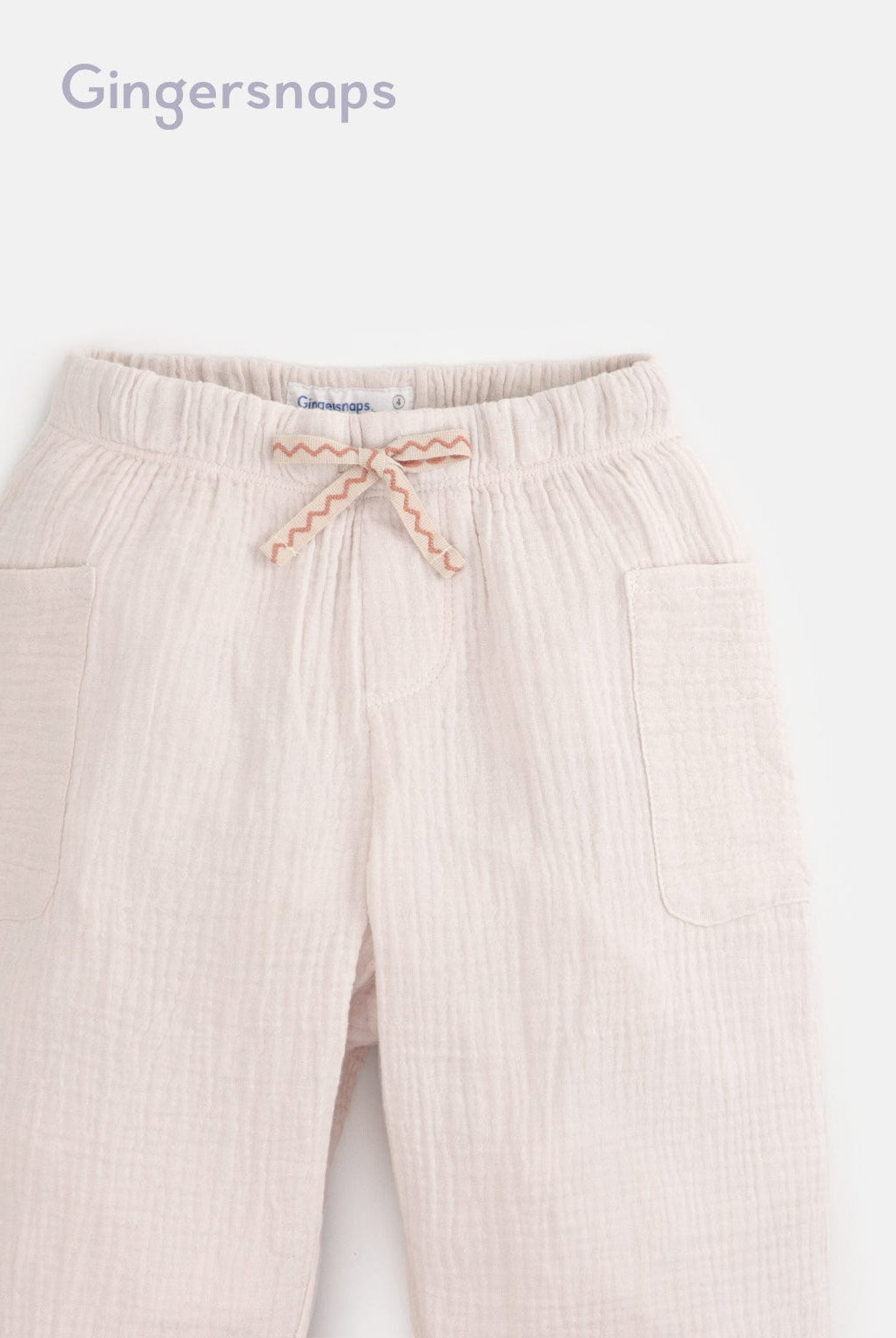 جينجرسنابس بنطلون ولادي بكسرات بيج