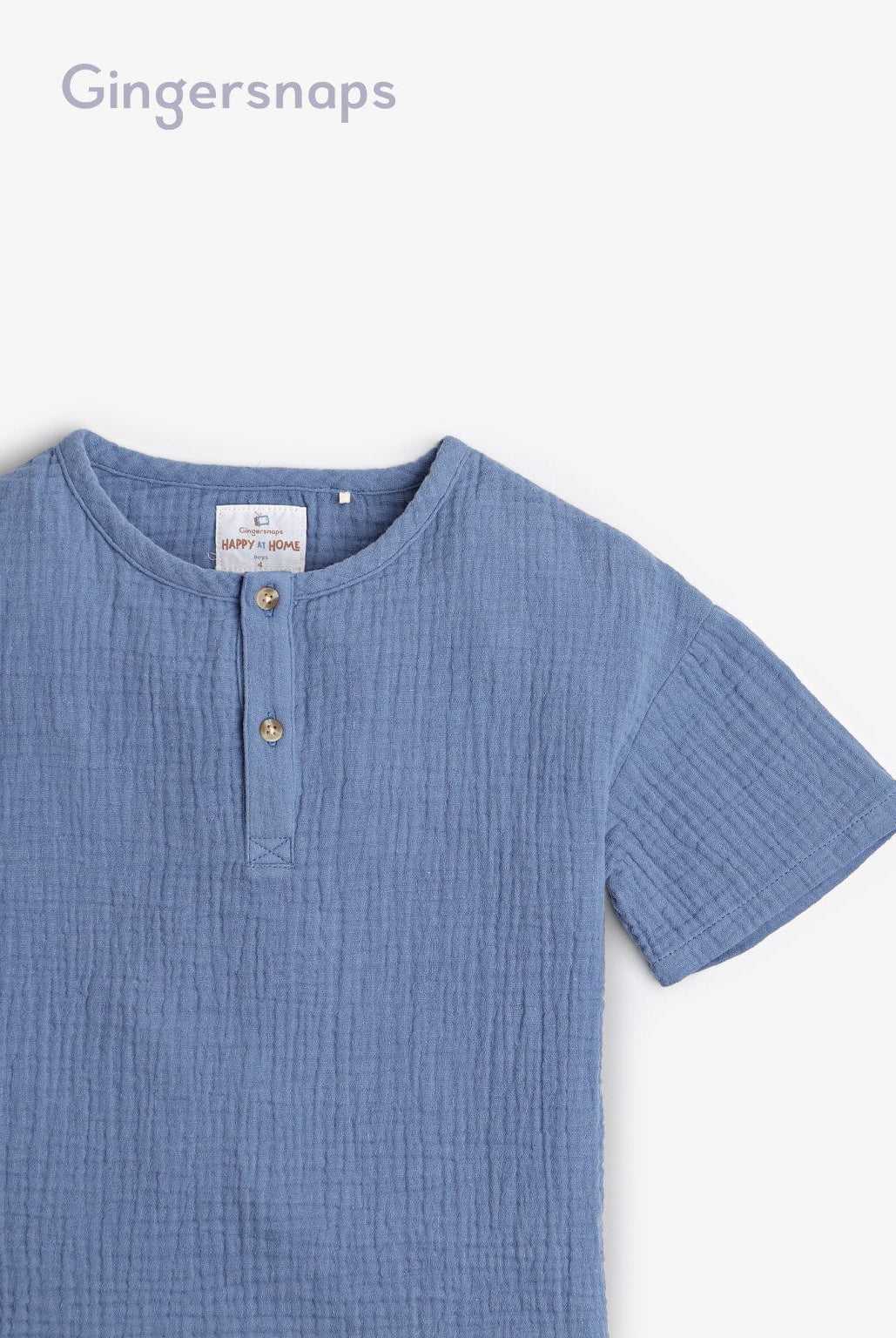 جينجرسنابس قميص أولادي عباية بكشكة أزرق